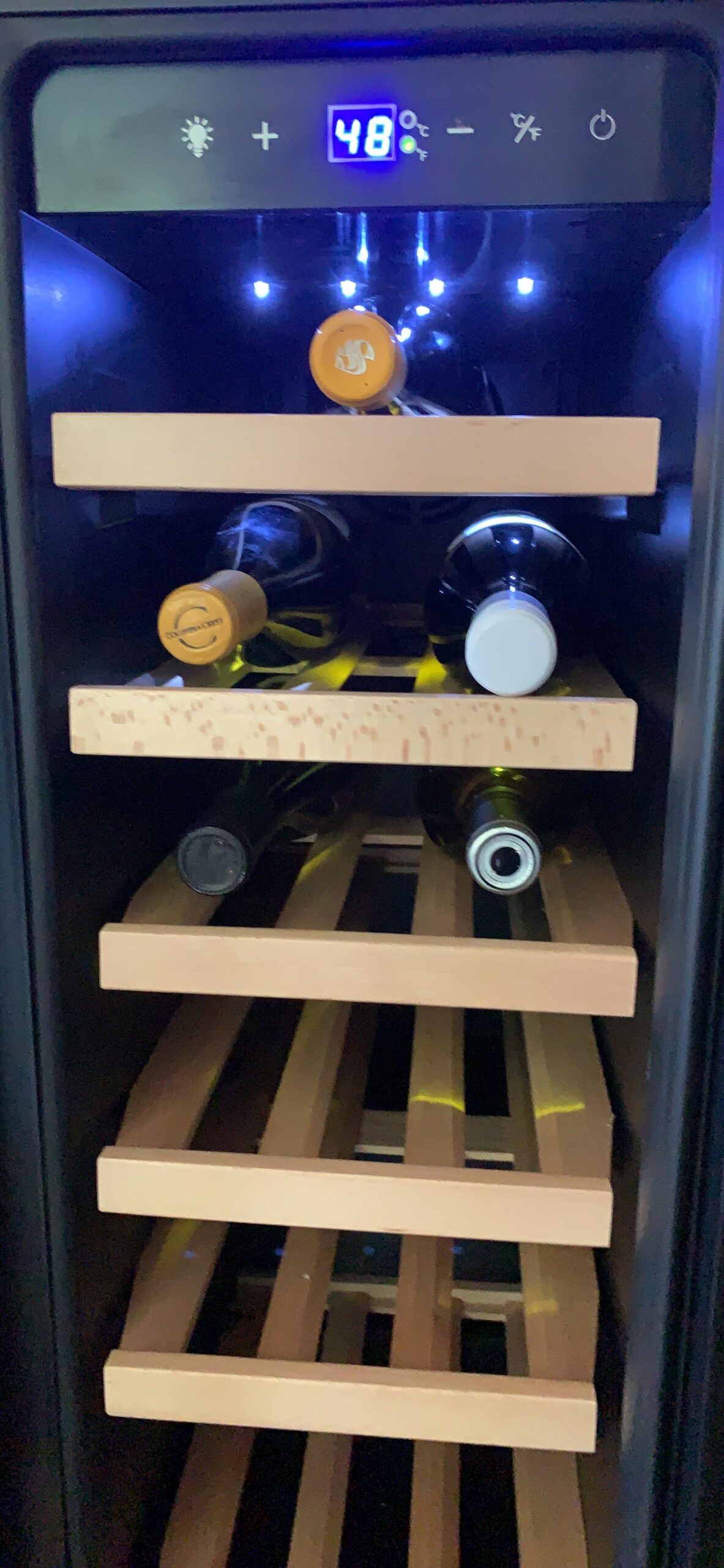 Tylza Wine and Beverage Refrigerator, 24 Inch Dual Zone Wine Fridge, Holds 18 Bottles and 88 Count, French Doors, Lock, Under-counter or Freestanding Wine Cooler, Beverage Fridge with Tempered Glass customer photo 2