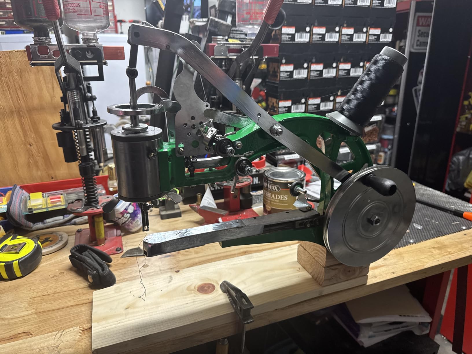 Hand Cobbler Shoe Repair Machine Dual Cotton Nylon Line Sewing Machine Manual Leather Machine Shoe Sewing Machine for Shoes/Upsolery/DIY Items customer photo 1