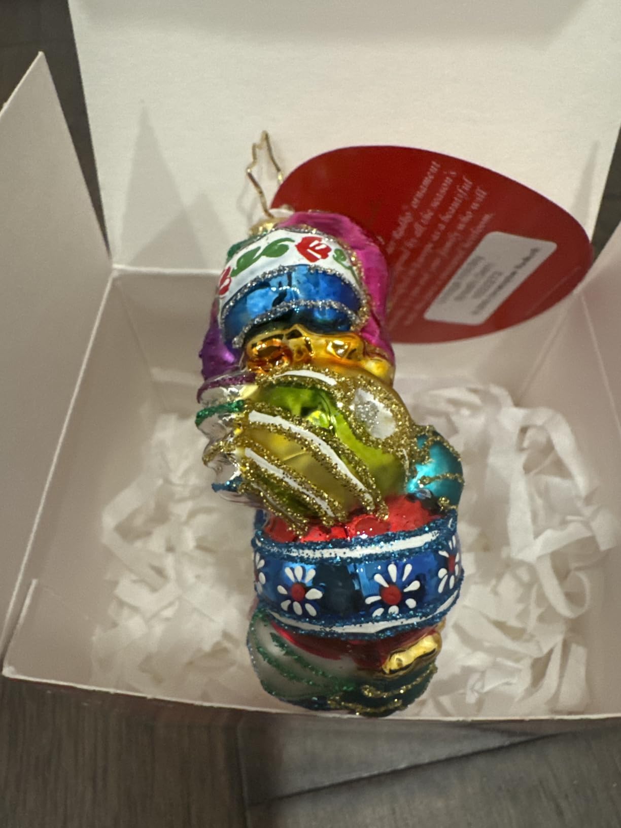 Christopher Radko Hand-Crafted European Glass Christmas Tree Decorative Ornament, On The Tracks Santa Gem customer photo 1