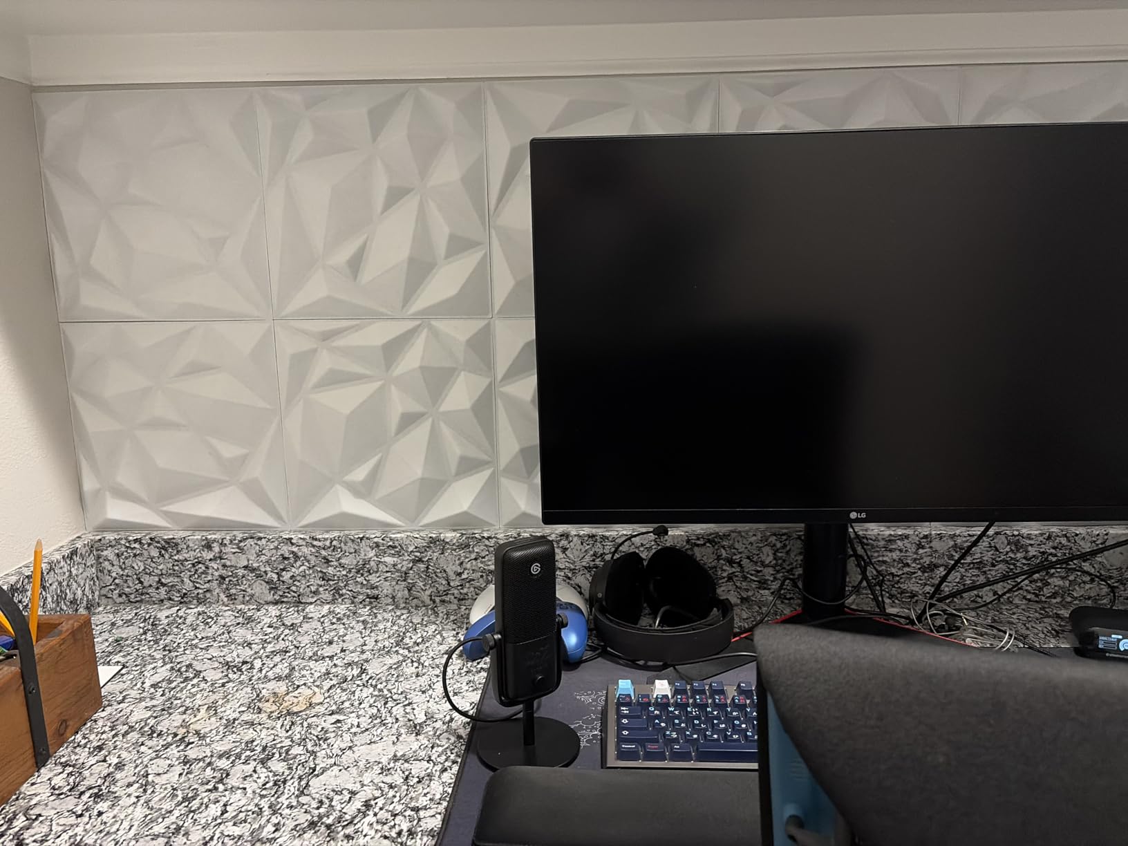 Sonic Acoustics 12 Pack 12 X 12 X 0.4 Inches Acoustic Absorption Panel, 3D Unique Soundproofing Insulation, Used in Home & Offices customer photo 2
