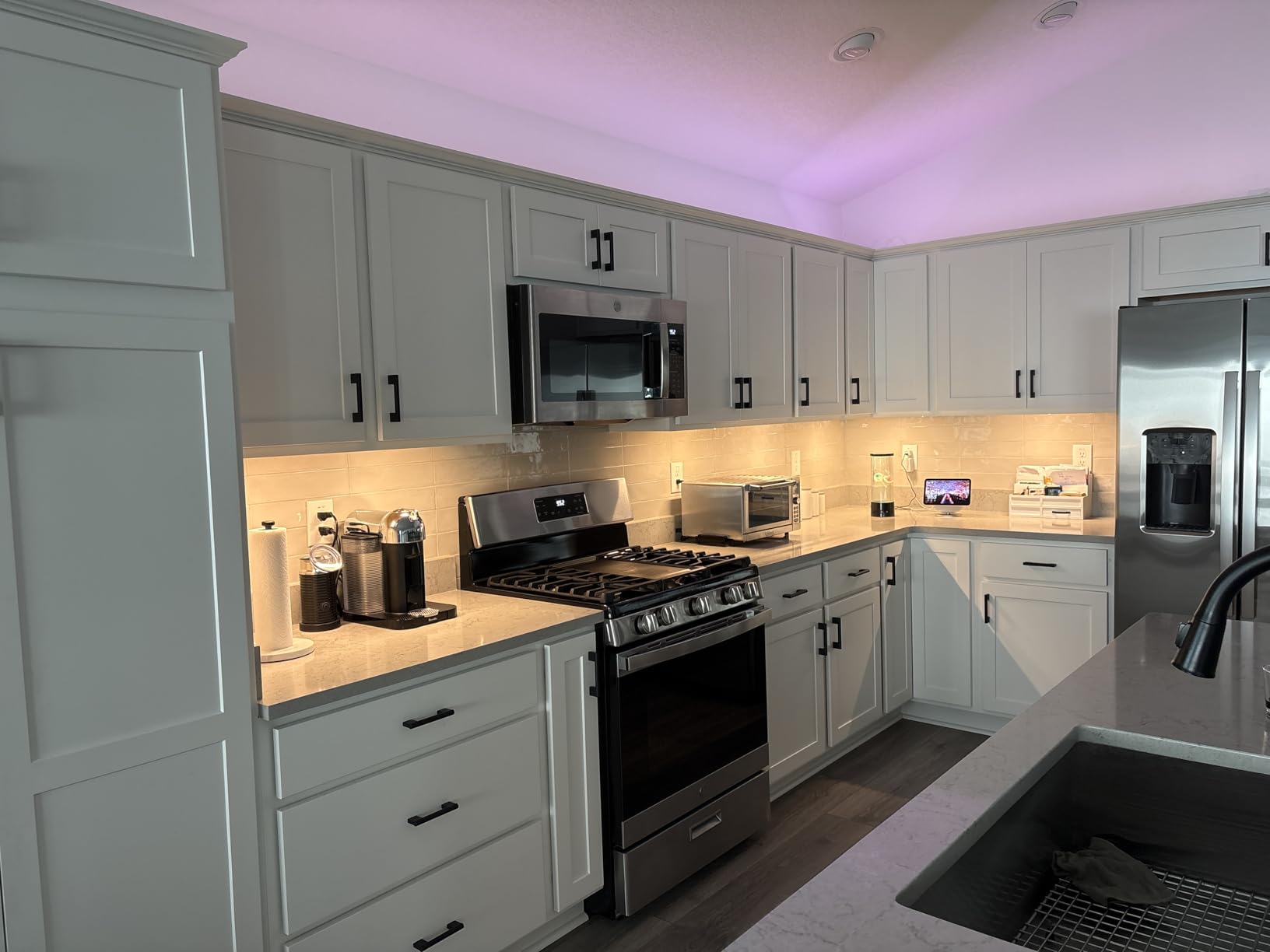 PureOptics LED Works with Alexa Smart Under Cabinet Lighting Kit, Adjustable LEDs, (6) 9