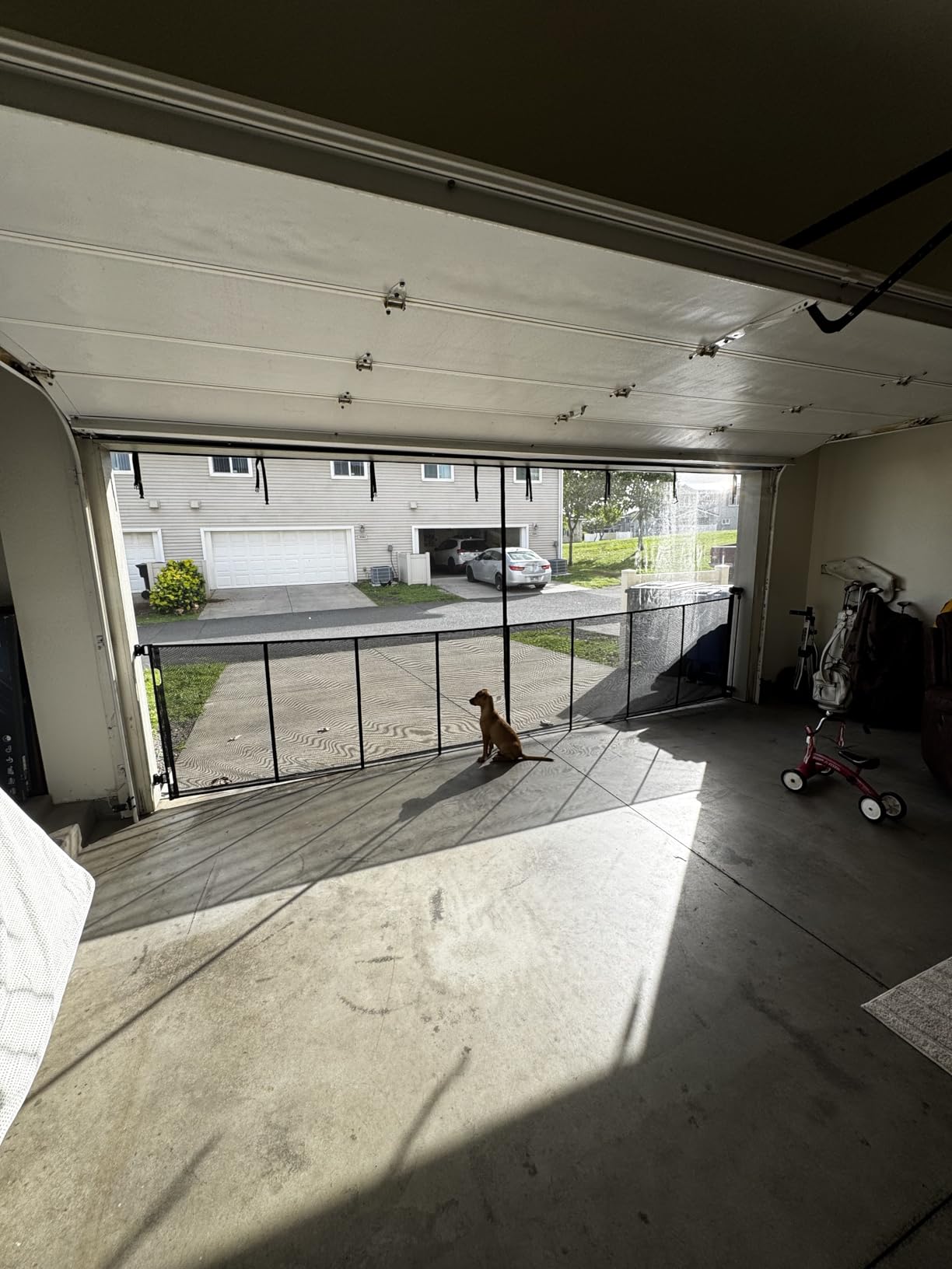 Garage Door Screen For 2 Car 18x7FT, Magnetic Screen Garage with Retractable Fiberglass Mesh and Heavy Duty Weighted Bottom, Easy Assembly & Pass, Hands Free Screen Door w/ 40 Magnets for Garage/Patio customer photo 2