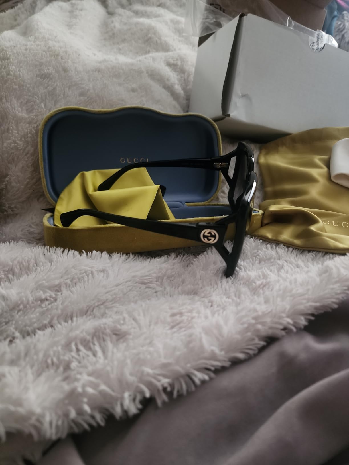 Gucci Square Sunglasses GG0876S 001 Black 60mm 876 customer photo 2