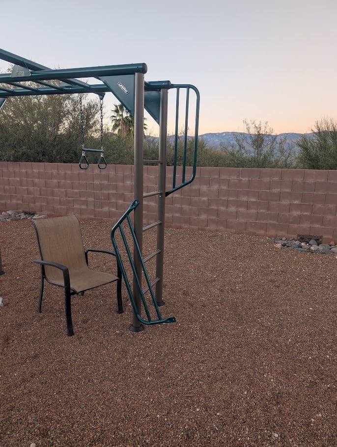 Lifetime Monkey Bar Adventure Swing Set with Monkey Bars, 3 Swings, Trapeze Bar, Slide, Fireman's Pole, UV-Resistant Powder-Coated Steel customer photo 2