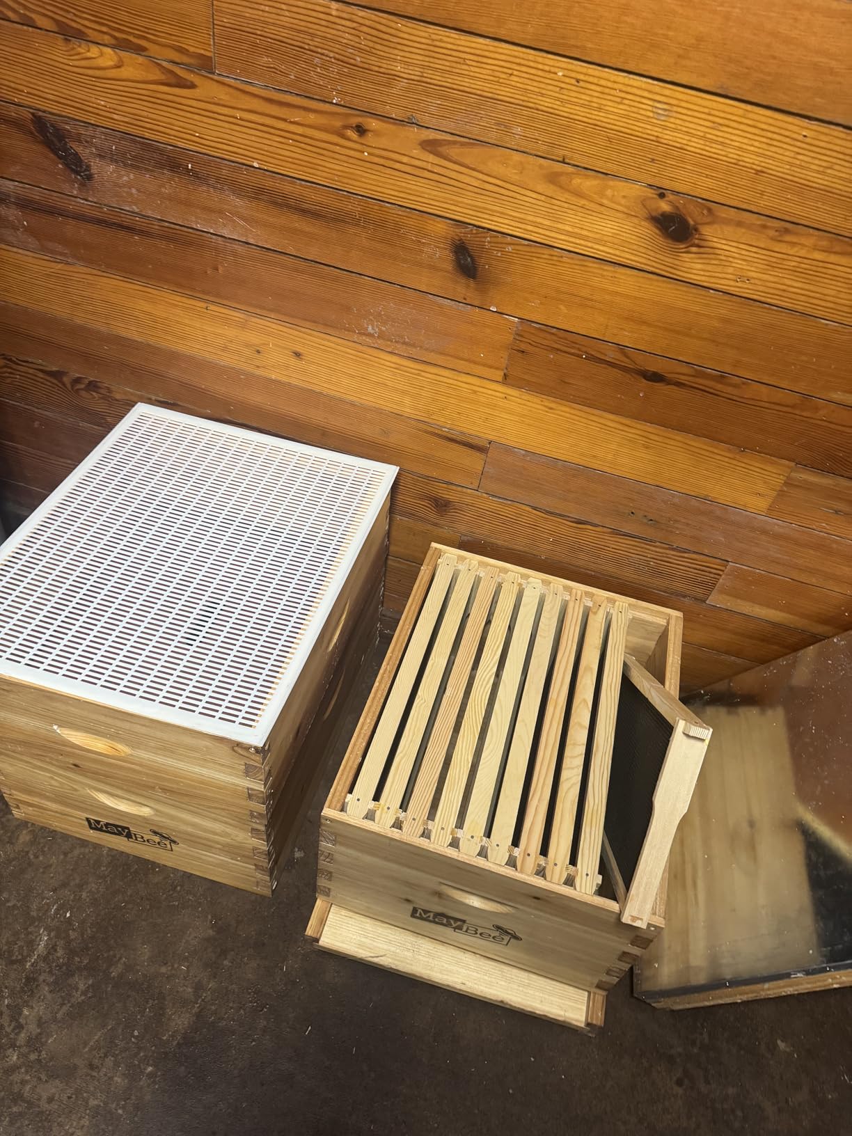 10-Frame Langstroth Beehive Dipped in 100% Beeswax, Complete Bee Hives and Supplies Starter Kit Includes 2 Deep Hive Bee Boxes and 1 Bee Hive Super with Beehive Frames and Foundations customer photo 1