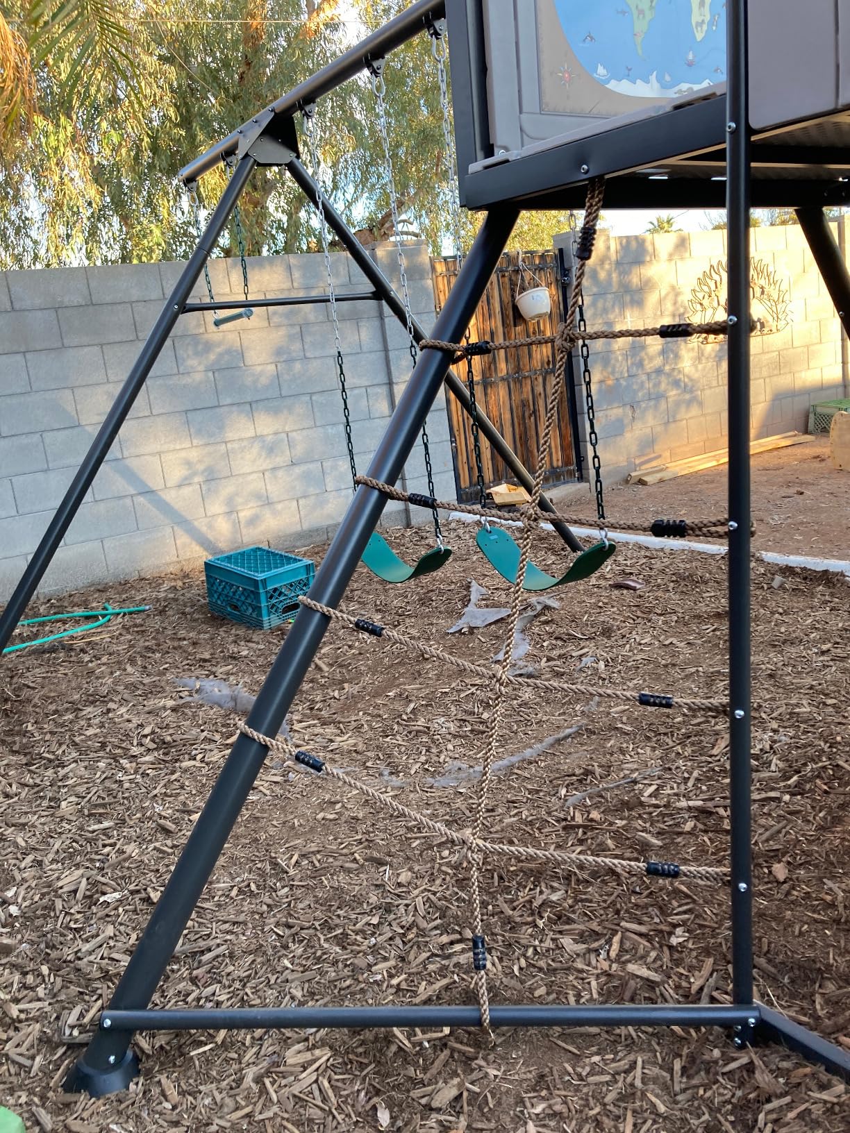 Lifetime 90913 Adventure Clubhouse Swing Set, Brown/Green, Steel and Polyethylene customer photo 1