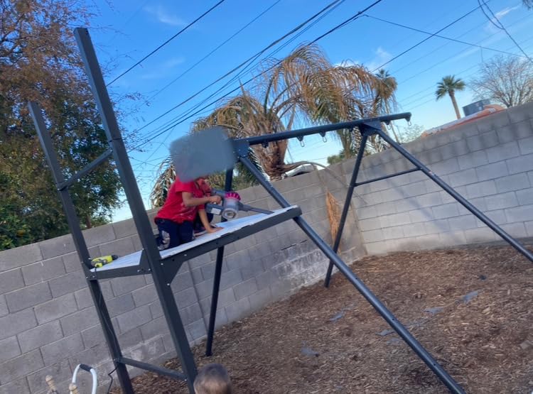 Lifetime 90913 Adventure Clubhouse Swing Set, Brown/Green, Steel and Polyethylene customer photo 2