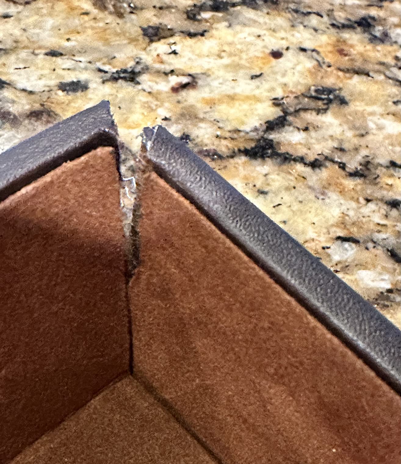 Leather Letter Tray, Thipoten Stackable Desk Organizer Holder for Office Supplies, Paper, File, Magazine, Perfect Office Organization for Desktop (Black-2Tiers) customer photo 3