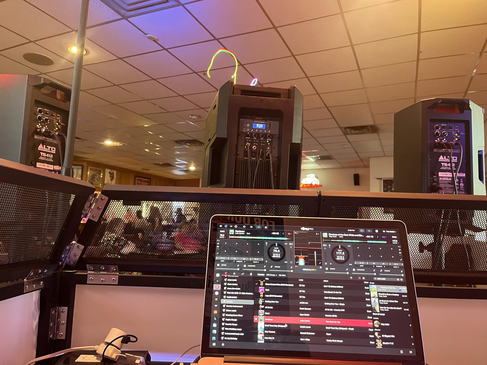 FAT TOAD DJ Booth with 8FT Lighting Truss Stand Package (QuickFOLD Series) - Foldable Panel Tabletop Platform Facade Scrim Cover - Video Light Projector Display Workstation For Sound System Event customer photo 2