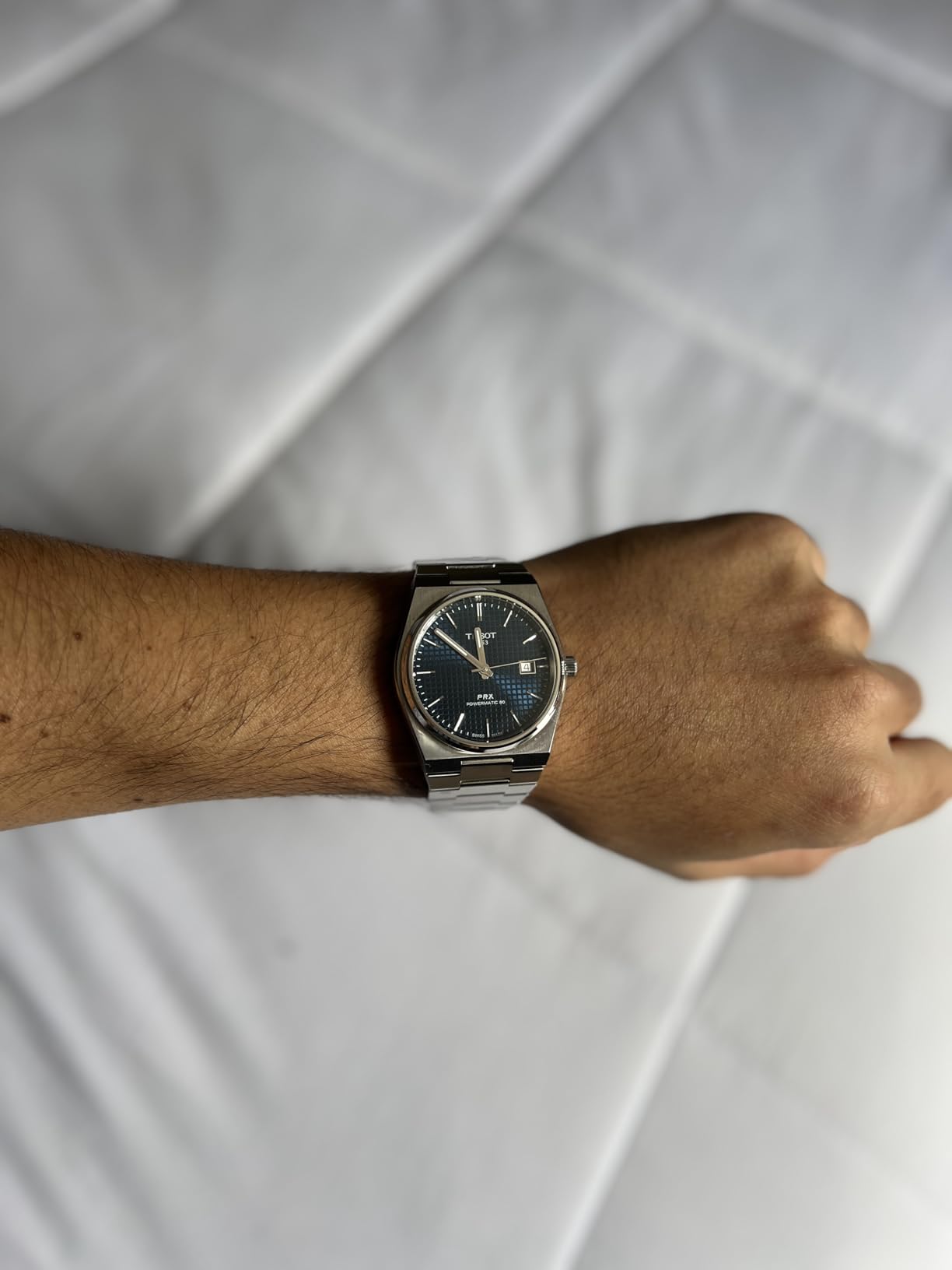 PRX Swiss Automatic Watch for Men, Blue Dial, Stainless Steel, 40 mm Case, T1374071104100 customer photo 1