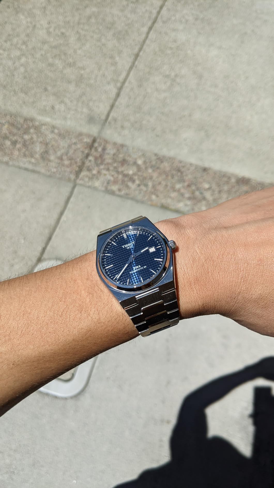 PRX Swiss Automatic Watch for Men, Blue Dial, Stainless Steel, 40 mm Case, T1374071104100 customer photo 2