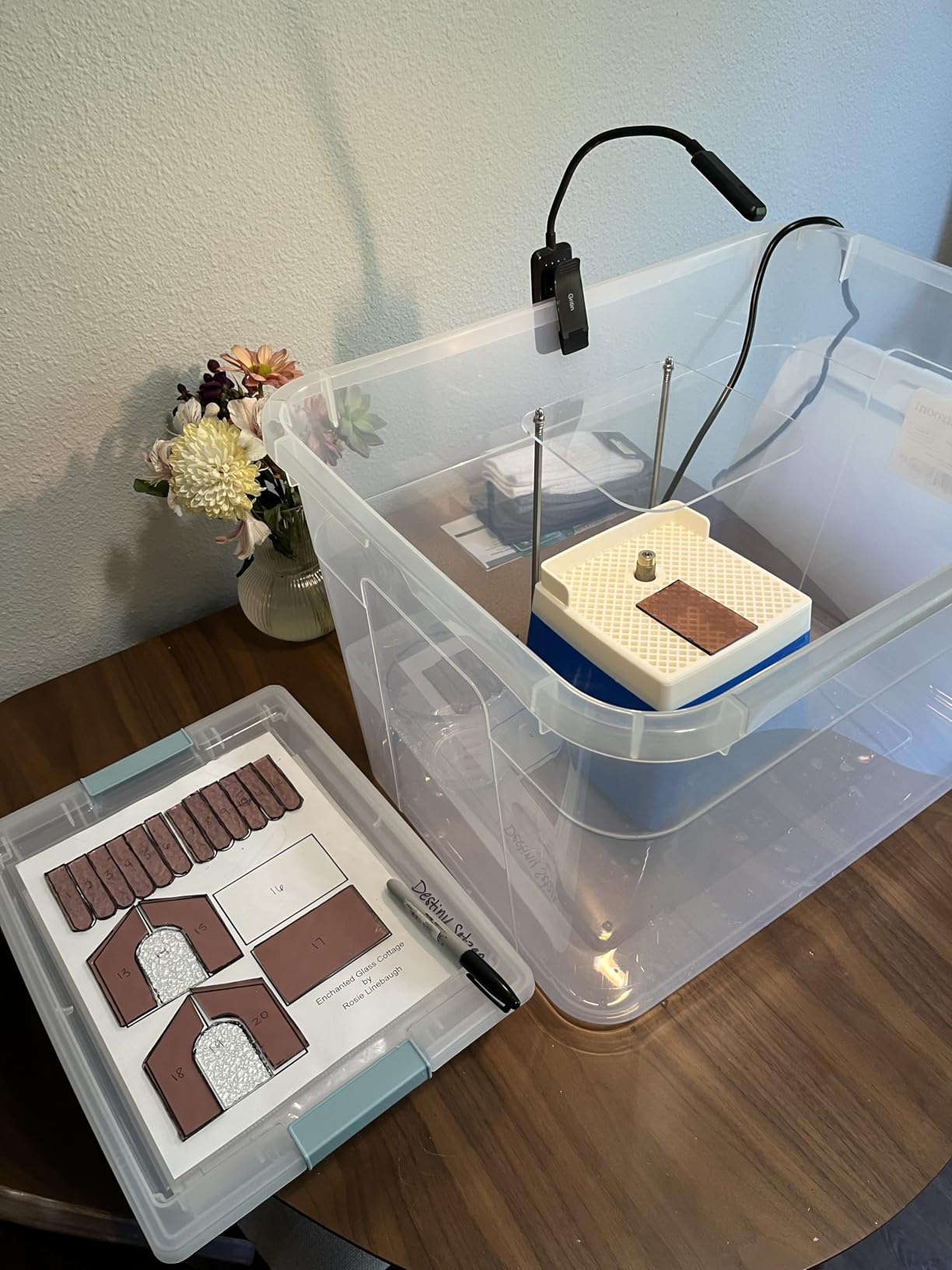 ANBULL Stained Glass Grinder Machine,Mini Portable Stained Grinder Glass Art Grinding Tool with 5/8