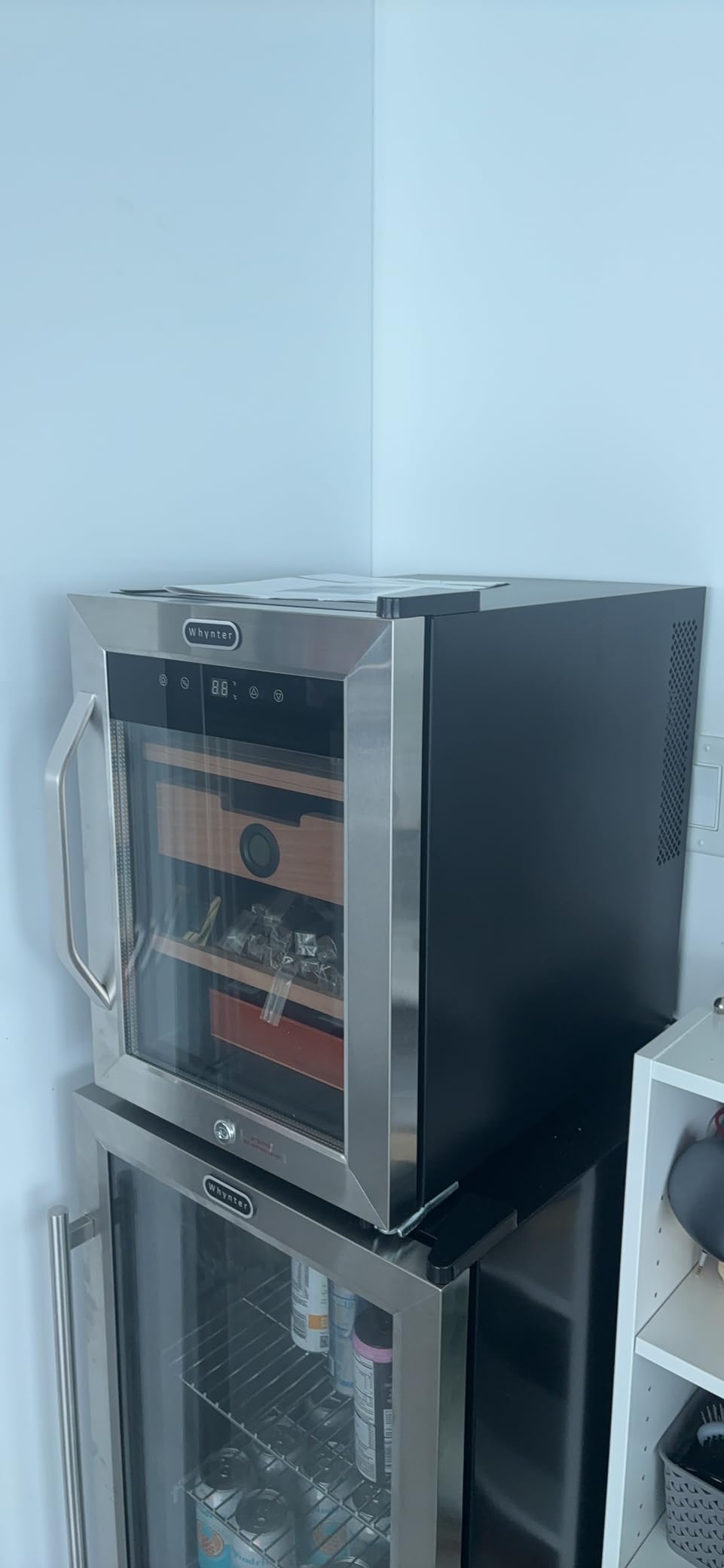 Whynter CHC-123DS 1.2 cu. ft. Stainless Steel Digital Control and Display Cigar Humidor with Spanish Cedar Shelves customer photo 1