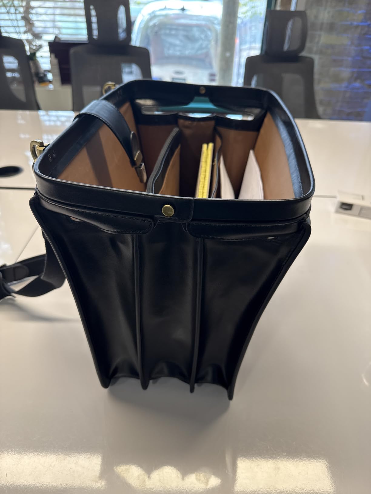 Banuce Leather Briefcase for Men Legal Attorney Lawyer Doctor Bag Attache Case for 15.6 Inch Laptop Executive Business Travel Work with Lock Detachable and Adjustable Strap Black customer photo 1