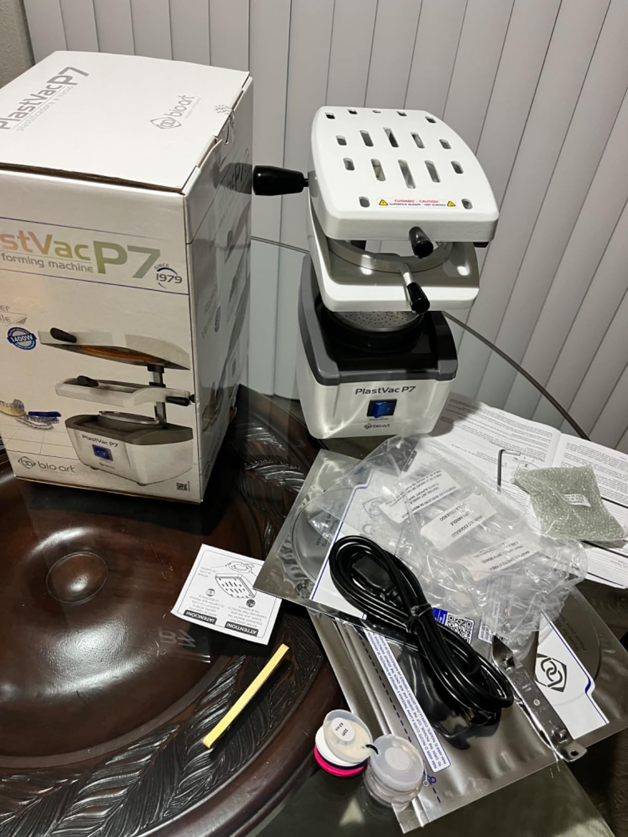 Plastvac P7 110V Dental Vacuum Forming Machine, Laboratory Heat Molding Equipment, Made in Brazil, Sold by JMU customer photo 2