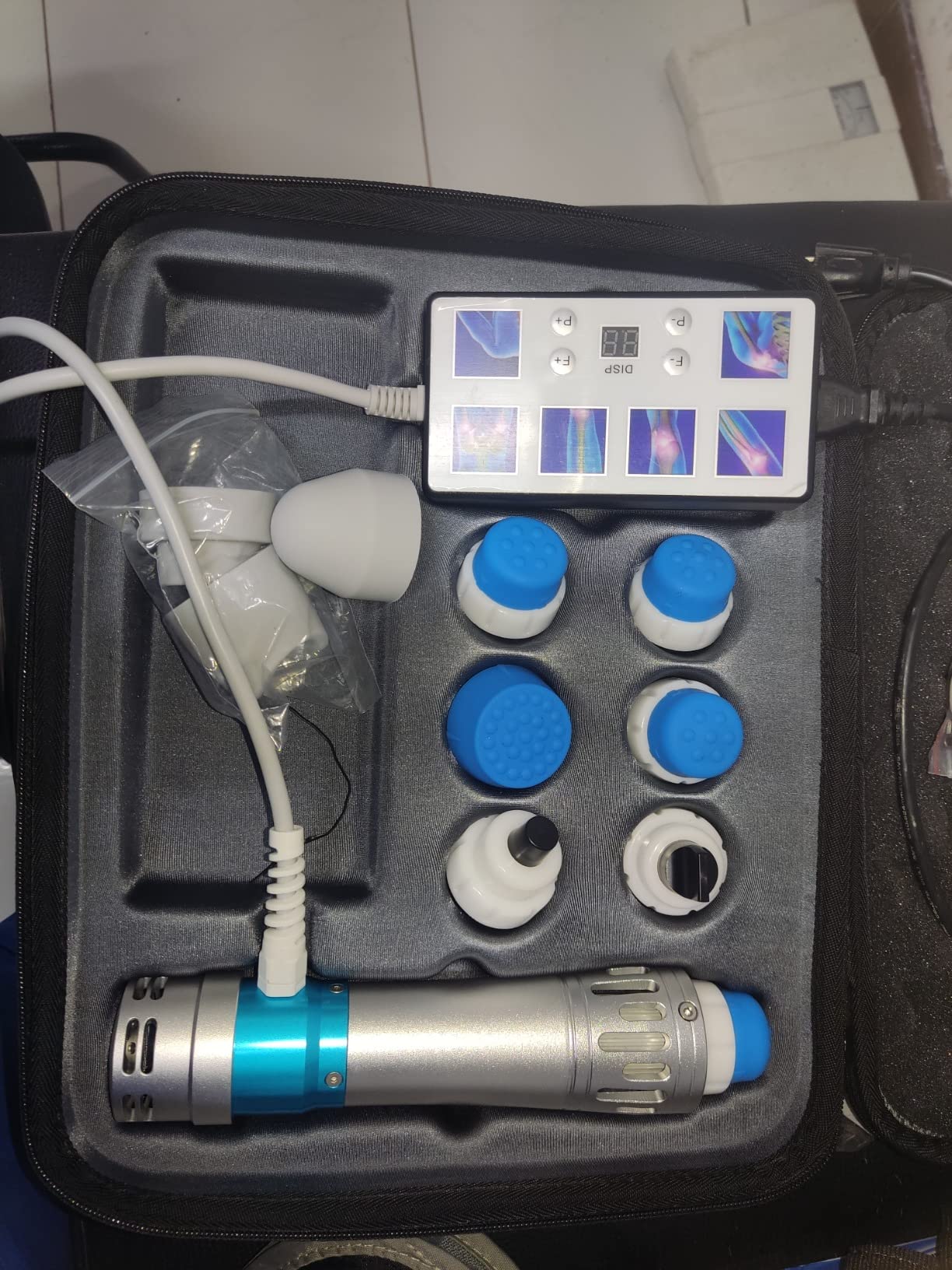 Portable 3621 Electromagnetic Shock Wave Therapy Machine Pain Relief Body Relax Massager customer photo 1