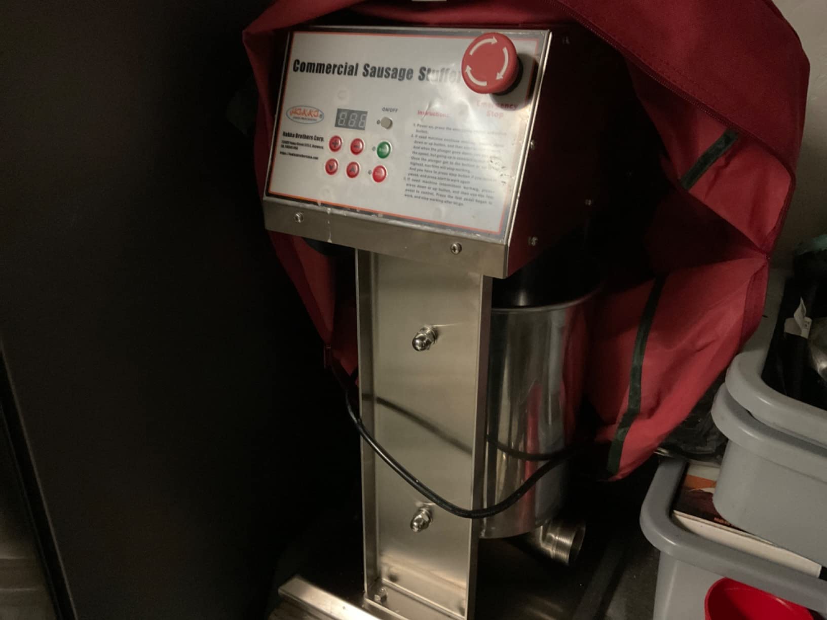 Hakka Commercial 22LB Stainless Steel Electric Sausage Stuffer and Vertical Sausage Filling Maker customer photo 1