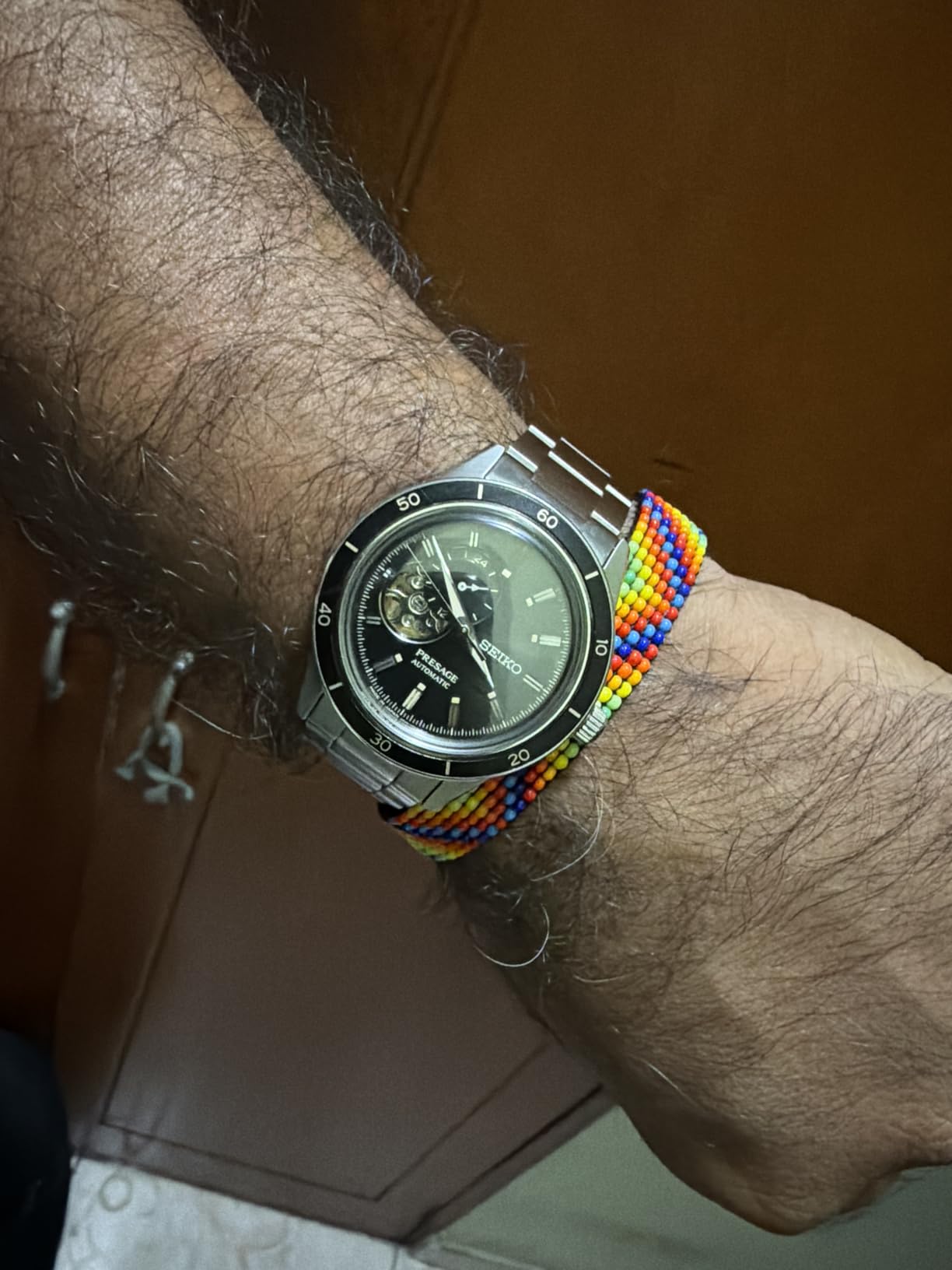 SSA425 Automatic Watch for Men - Presage Collection - Black Open-Aperture Dial with Vintage 1960s Watch Inspiration - 50M Water Resistant customer photo 1