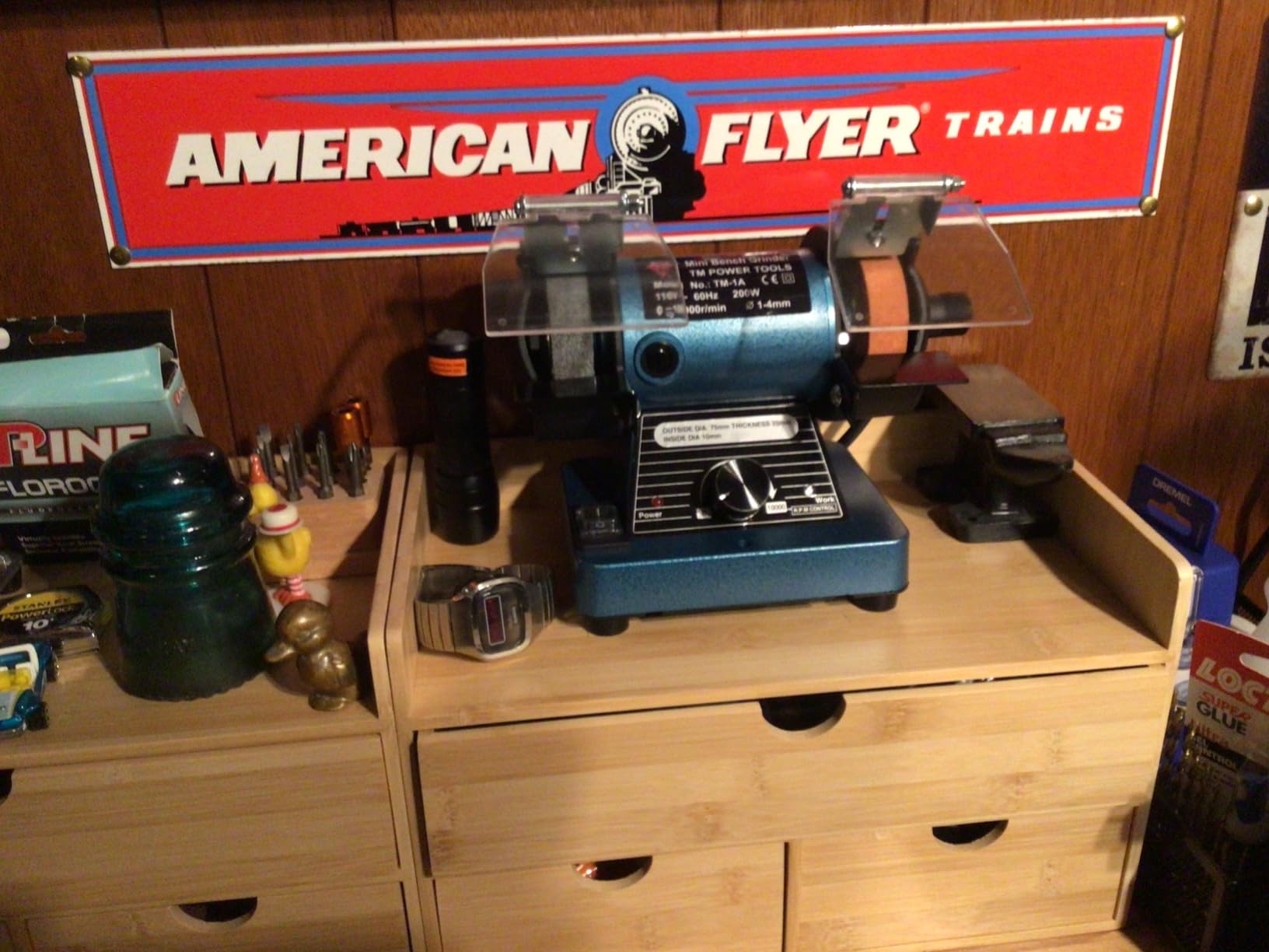 Mini Bench Grinder with Variable Speed for Polishing, Buffing, and Jewelry Making, Small Bench Polisher and Professional Lapidary Equipment for Rocks, Metals, and Gems customer photo 1