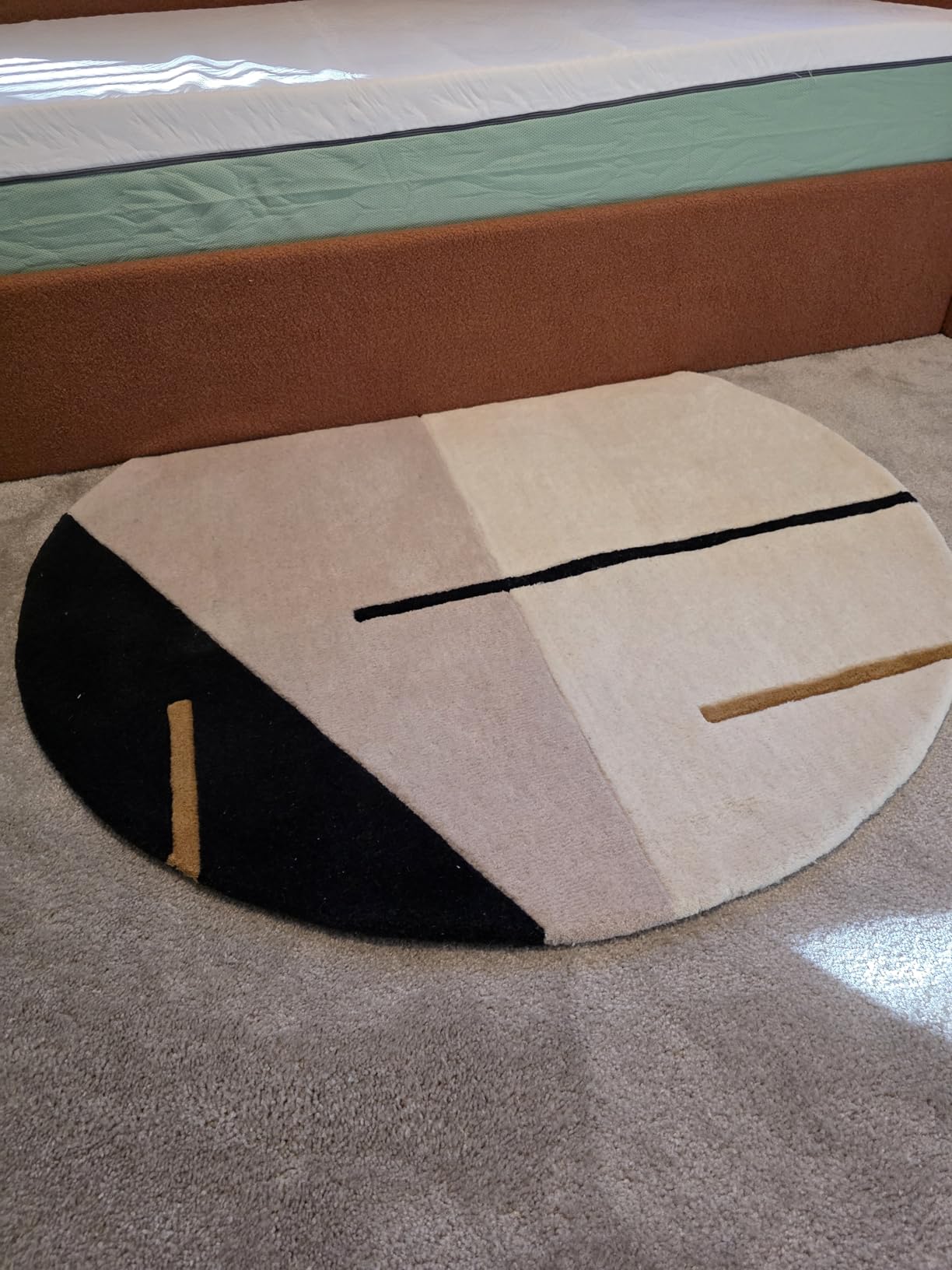 SAFAVIEH Fifth Avenue Collection Area Rug - 9' x 12', Ivory & Black, Handmade Mid-Century Modern Abstract New Zealand Wool customer photo 1