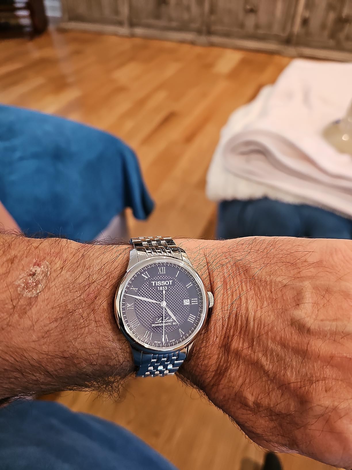 Tissot Mens Tissot Le Locle Powermatic 80 316L Stainless Steel case Swiss Automatic Watch, Grey, Stainless Steel, 19 (T0064071104300) customer photo 1