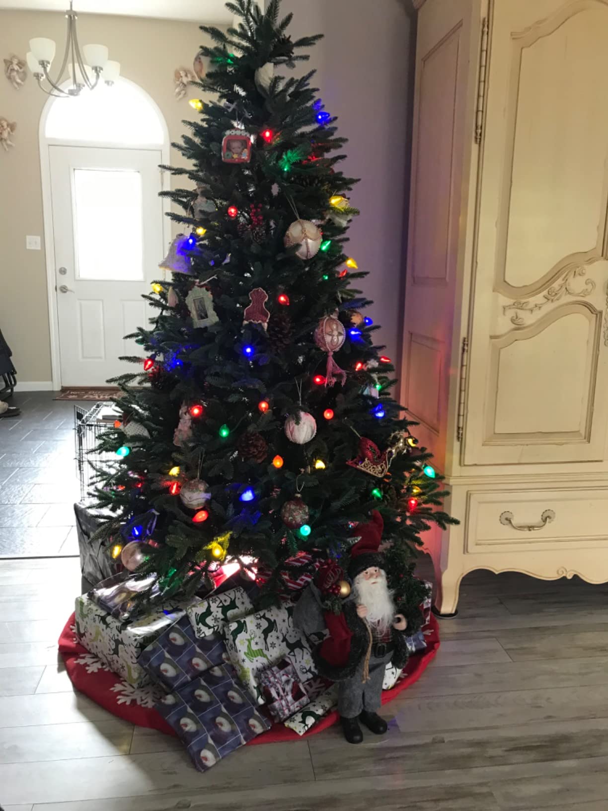 European Silver Fir - Elegant Artificial Christmas Tree with True Needle Foliage Available Unlit or with LED Clear Lights, Unlit, 6' customer photo 2