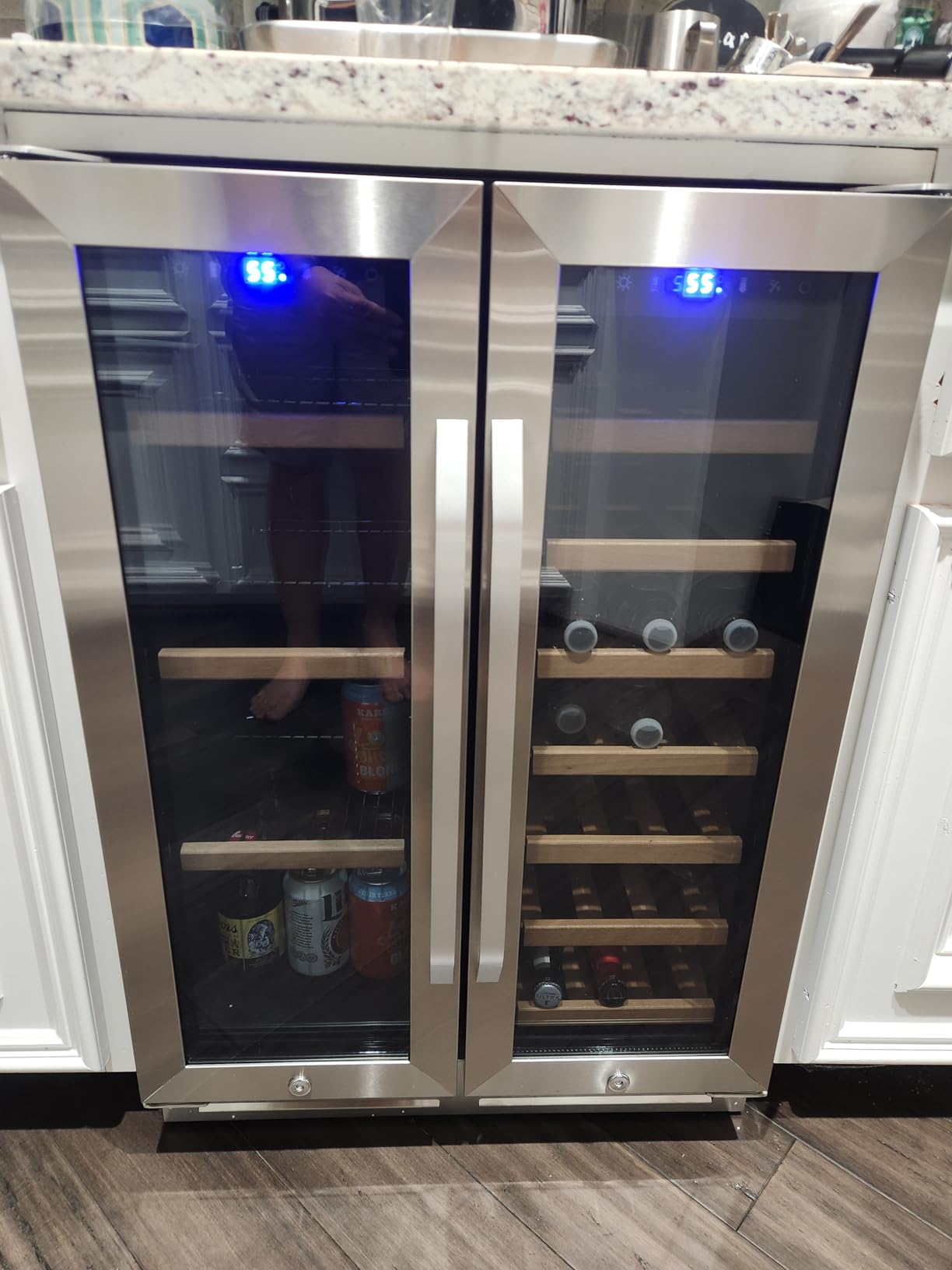 Upgraded 190 Bottles Wine Cooler Refrigerator, 24 Inch Wide Wine Fridge with Professional Temperature Control System, Freestanding or Built-in installation, Quiet Operation customer photo 2