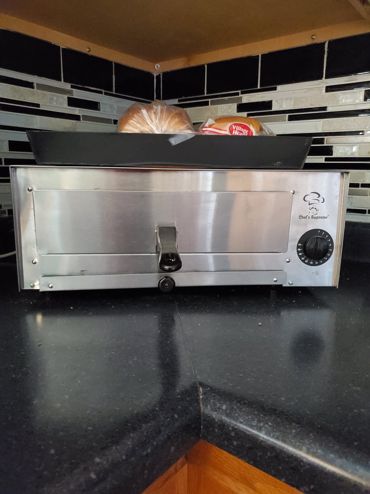 Kratos Commercial Countertop Pizza Oven | Stainless Steel Electric Pizza/Snack Oven with Timer | Fits 12