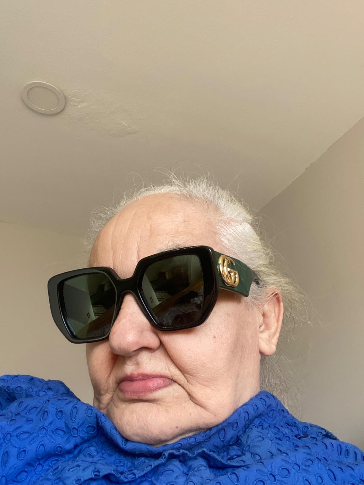 Gucci Geometric Sunglasses GG0956S 001 Black/Green 54mm 956 customer photo 1