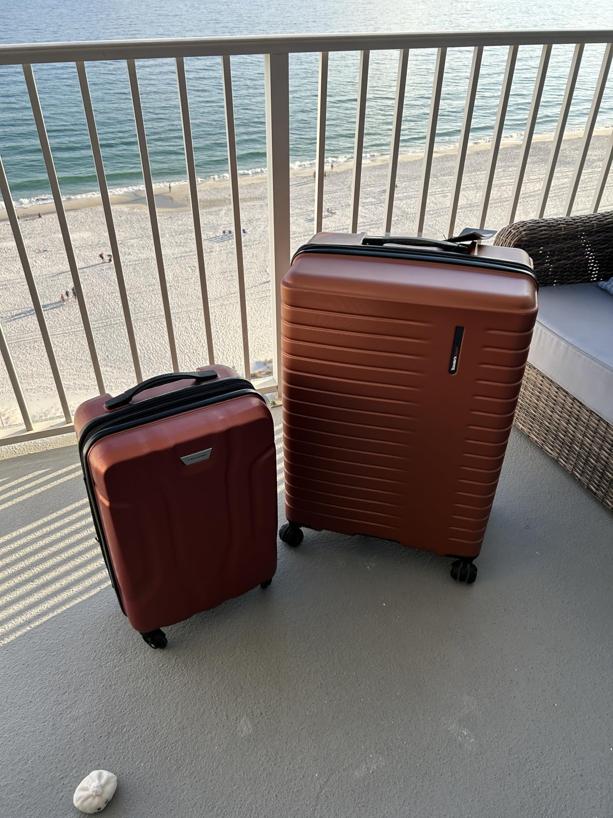 Archer Polycarbonate Hardside Spinner Luggage Set, Tie Down Straps, Blue, 3-Piece customer photo 2