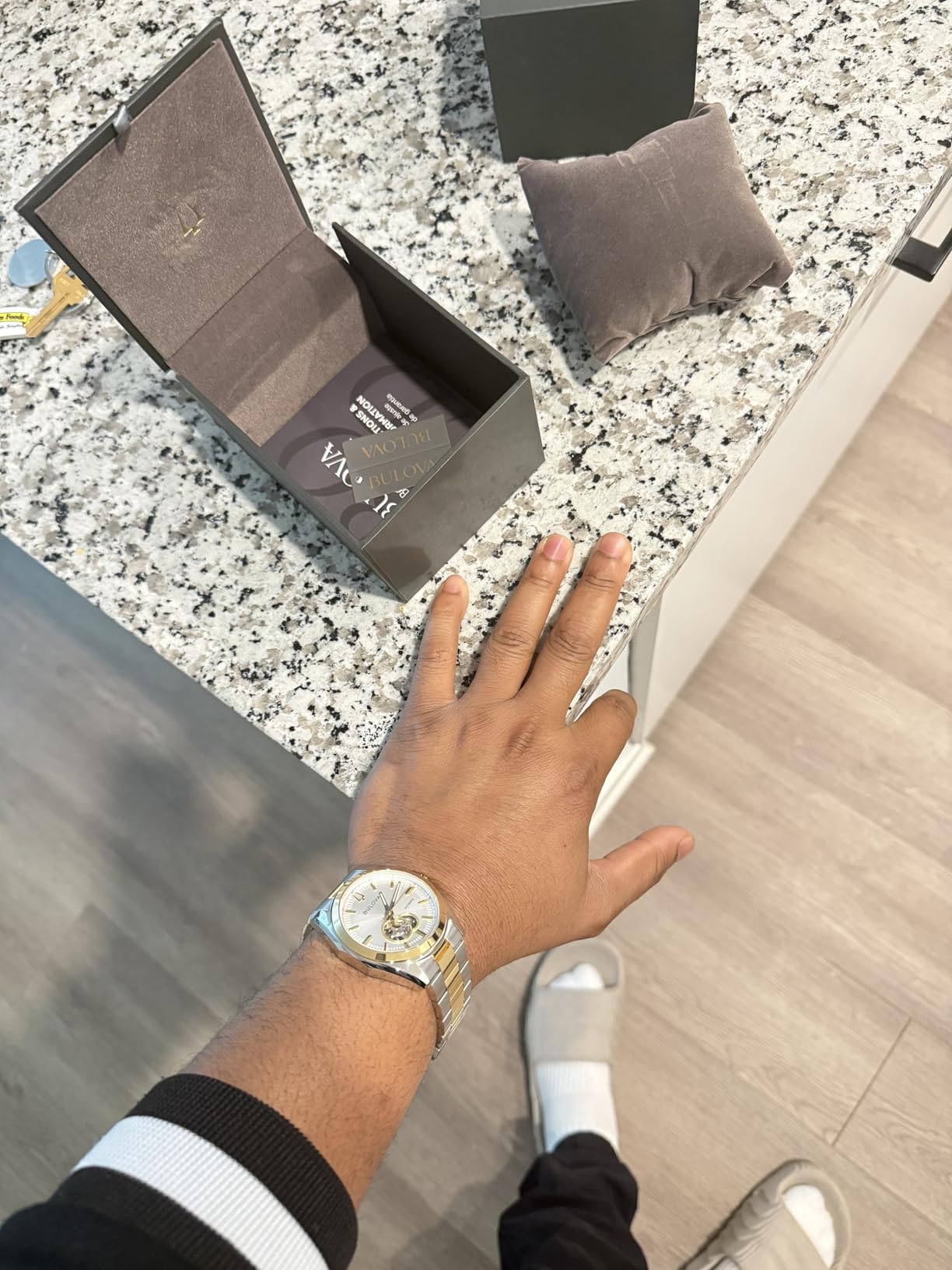 Bulova Men's Classic Surveyor 3-Hand Automatic Watch, Hack Feature, Luminous Hand, Open Aperture, Screw-Back Case, 42mm customer photo 1