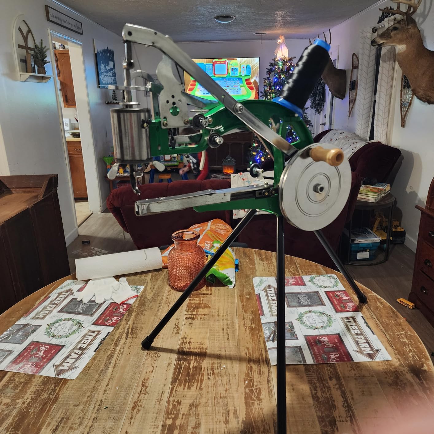 Leather Cobbler Machine Cobbler Sewing Machine, Shoe Repair Machine with Manual Dual Cotton Nylon Line Sewing Machine for Upsolery, Clothes, Zippers and Tents customer photo 1