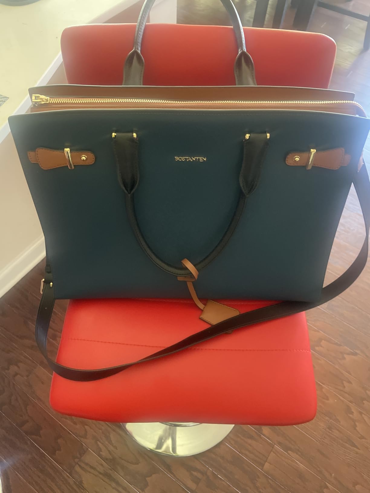 BOSTANTEN Briefcase for Women 15.6 Inch Genuine Leather Laptop Briefcase Shoulder Work Tote Bag Purse customer photo 1