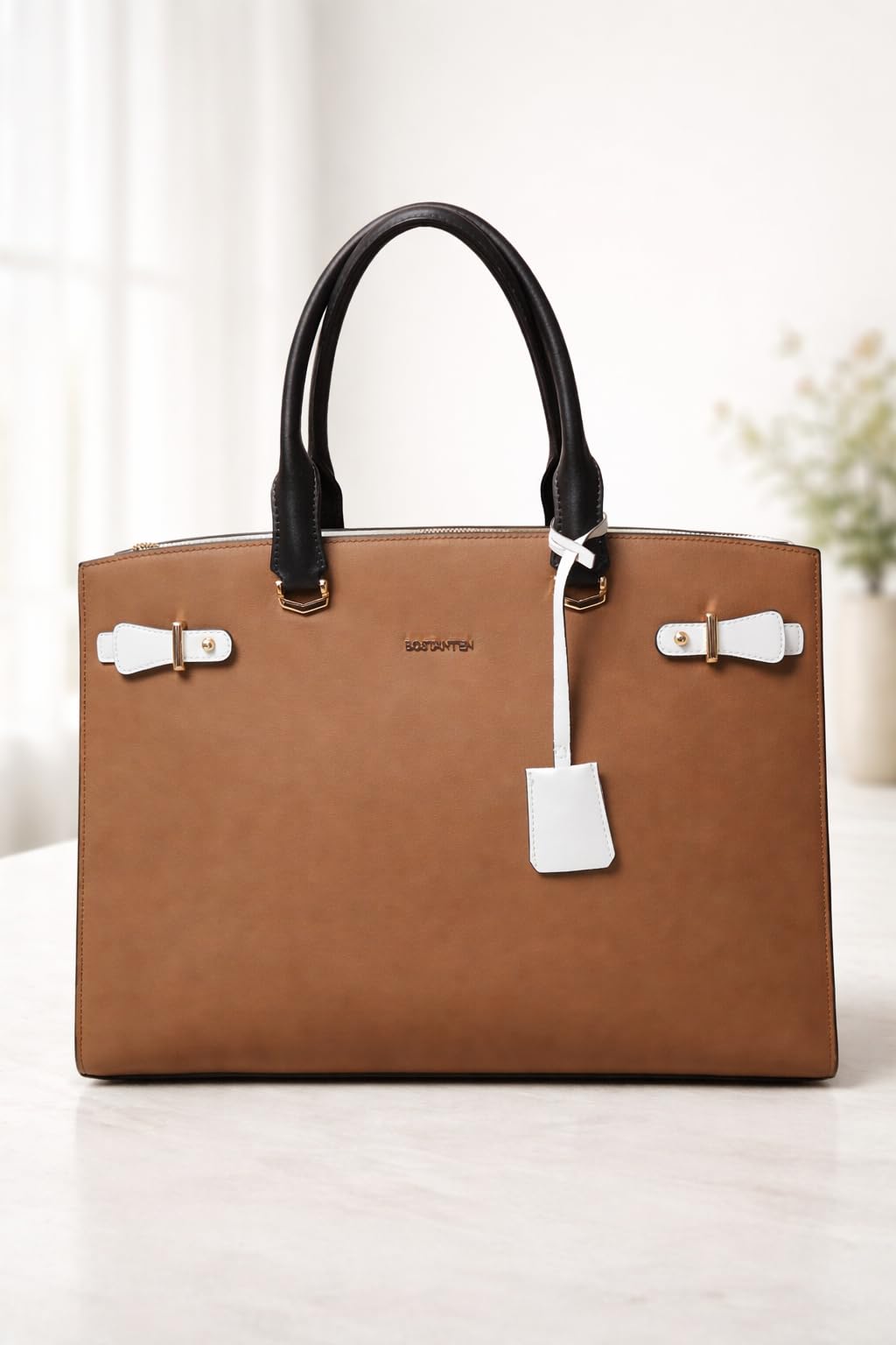 BOSTANTEN Briefcase for Women 15.6 Inch Genuine Leather Laptop Briefcase Shoulder Work Tote Bag Purse customer photo 2