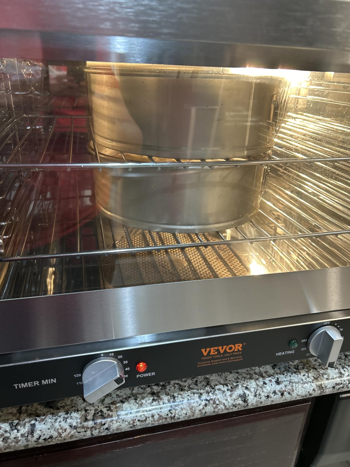 VEVOR Commercial Convection Oven, 47L/43Qt, Half-Size Conventional Oven Countertop, 1600W 4-Tier Toaster w/Front Glass Door, Electric Baking Oven customer photo 1