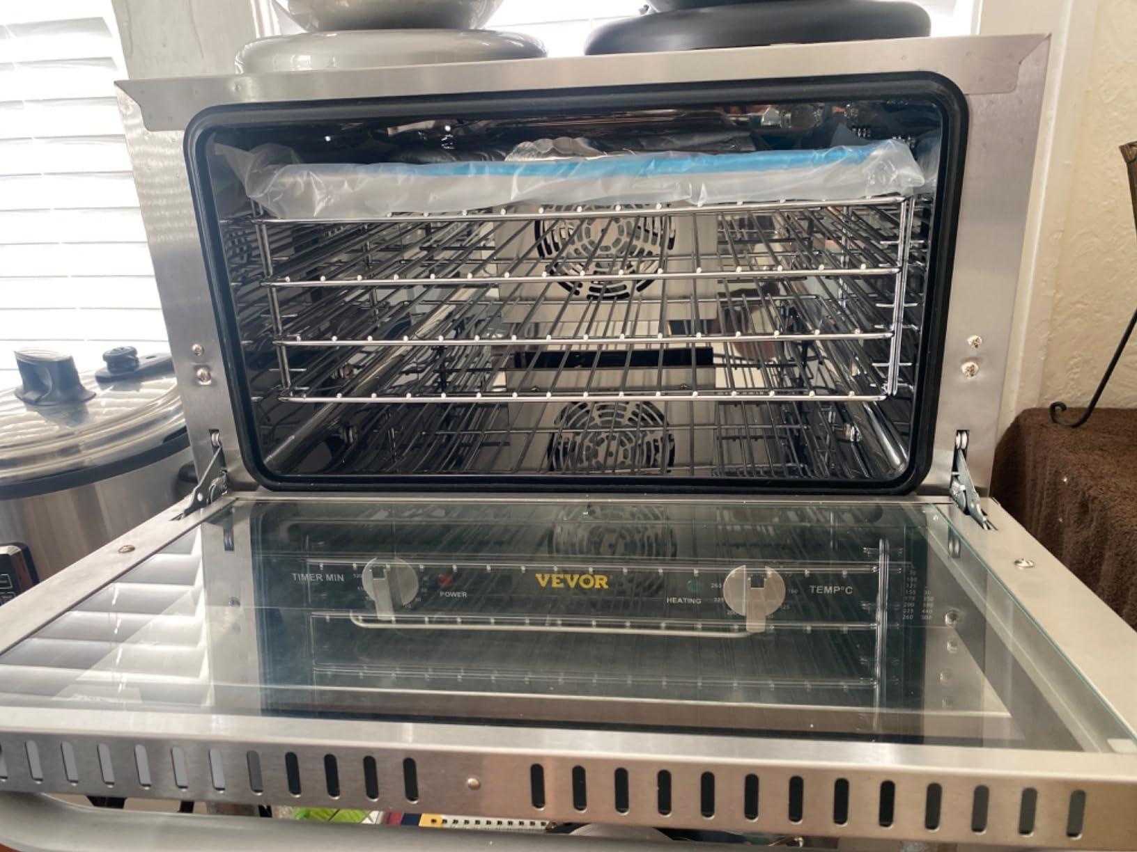 VEVOR Commercial Convection Oven, 47L/43Qt, Half-Size Conventional Oven Countertop, 1600W 4-Tier Toaster w/Front Glass Door, Electric Baking Oven customer photo 2