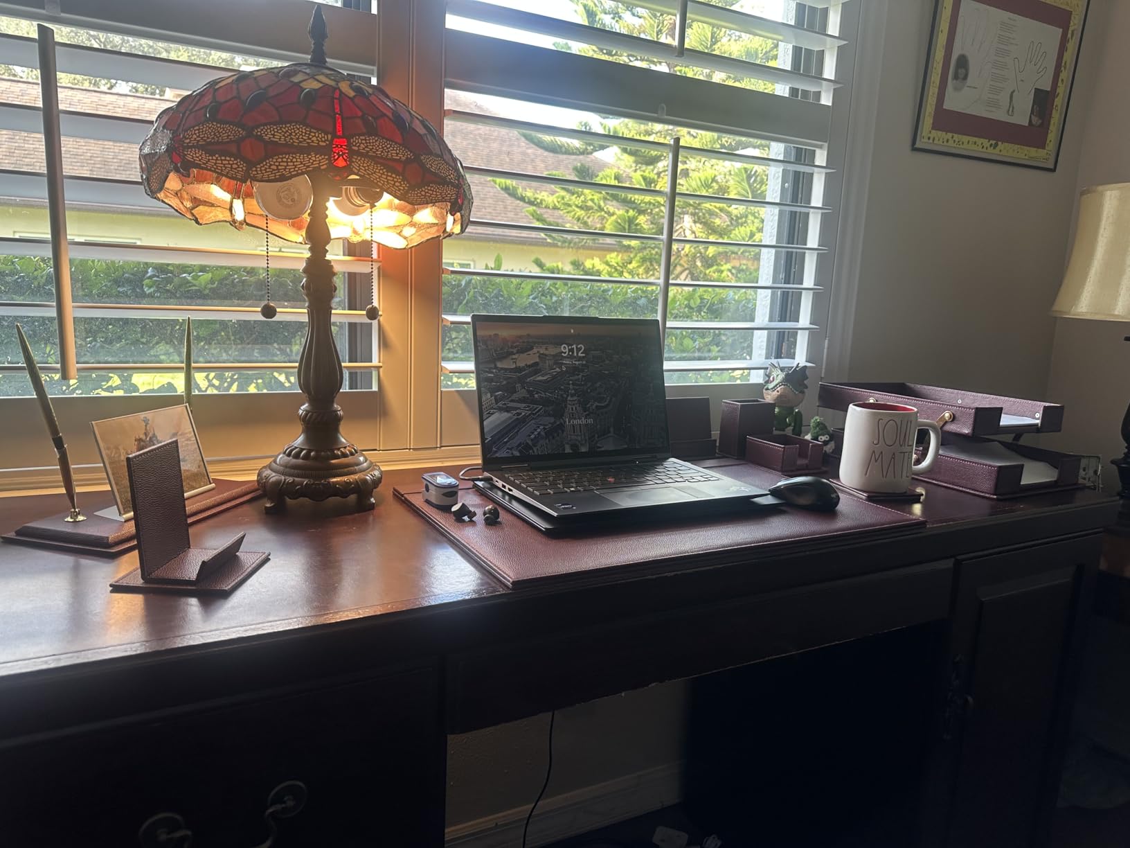 MOOGCO 12-Piece Leather Desk Set - Desk Pad 23.2