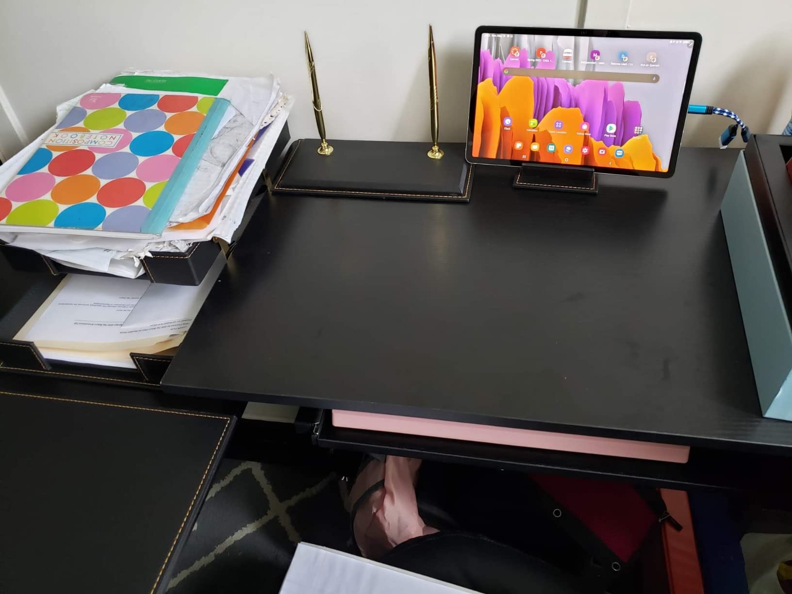 MOOGCO 12-Piece Leather Desk Set - Desk Pad 23.2