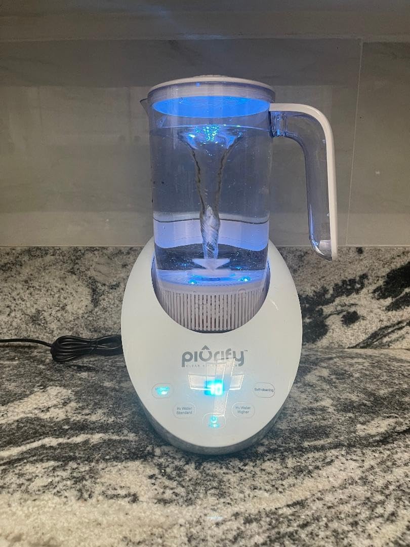 3 in 1 Hydrogen Water Machine: Hydrogen Water Generator + Vortex Structured Water + Calcium Sulfite Filter | SPE/PEM Hydrogen Water Pitcher with Magnetic Water | BPA-Free Tritan | 50 OZ customer photo 2