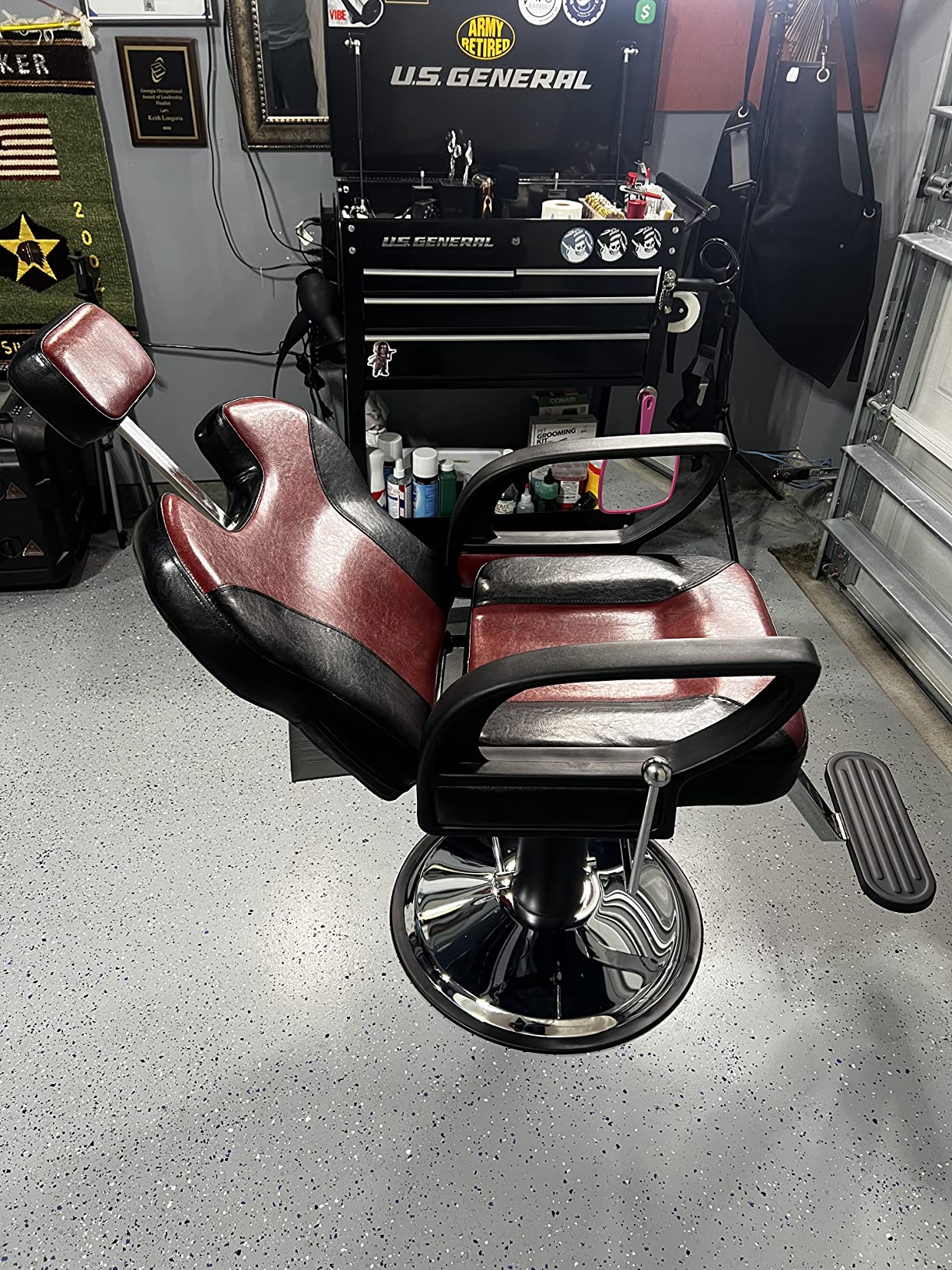 Artist hand Barbers Chairs, Heavy Duty Hydraulic Reclining Salon Chair Spa Furniture Reclining Extra Wider Seat customer photo 2