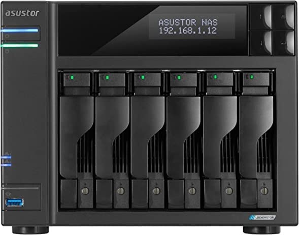 Asustor Lockerstor 6 Gen2 AS6706T - 6 Bay NAS, Quad-Core 2.0 GHz CPU, 4X M.2 NVMe Slots, Dual 2.5GbE, Upgradable to 10GbE, 8GB DDR4 RAM, Content Creation Network Attached Storage (Diskless) customer photo 1