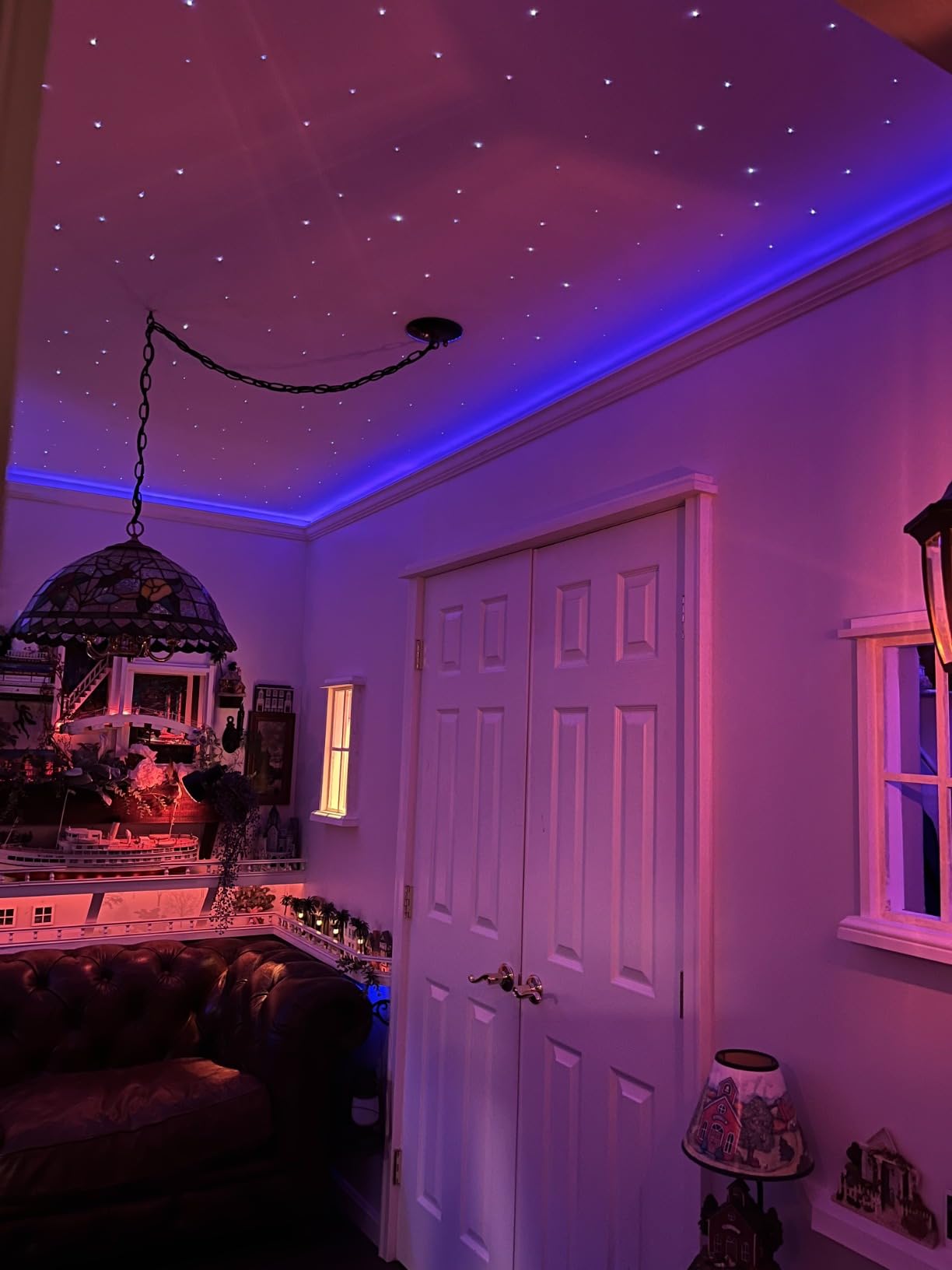 CHINLY Starlight Headliner Kit Twinkle 800pcs 13.1ft 0.03in 20w Fiber Optic Lights kit, Music Mode Bluetooth APP Control Remote, RGBW Star roof Lights for Star Headliner/Home Theater/Pool Ceiling customer photo 2