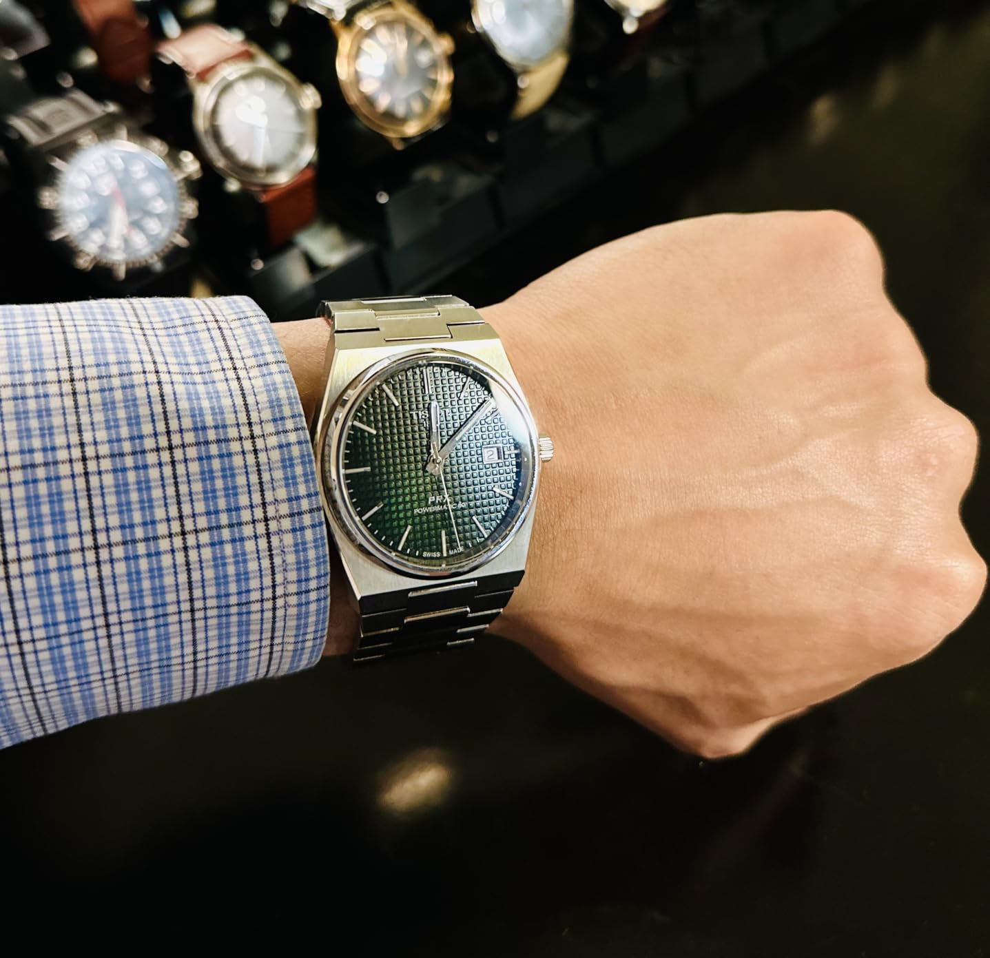 PRX Powermatic 80, Swiss Automatic Watch for Men, Stainless Steel Case, Green Dial, (T1374071109100) customer photo 2