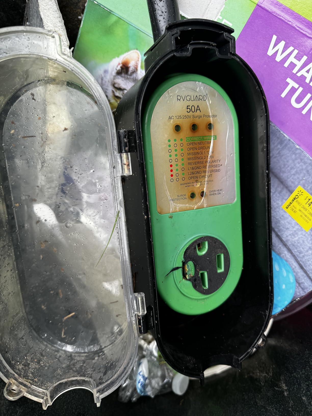 RVGUARD RV Surge Protector 30 Amp, 2100 Joules Surge Protection with Weatherproof Cover, All-in-one Circuit Analyzer with LED Indicator, Designed for RV, Camper, Travel Trailer, ETL Listed customer photo 1