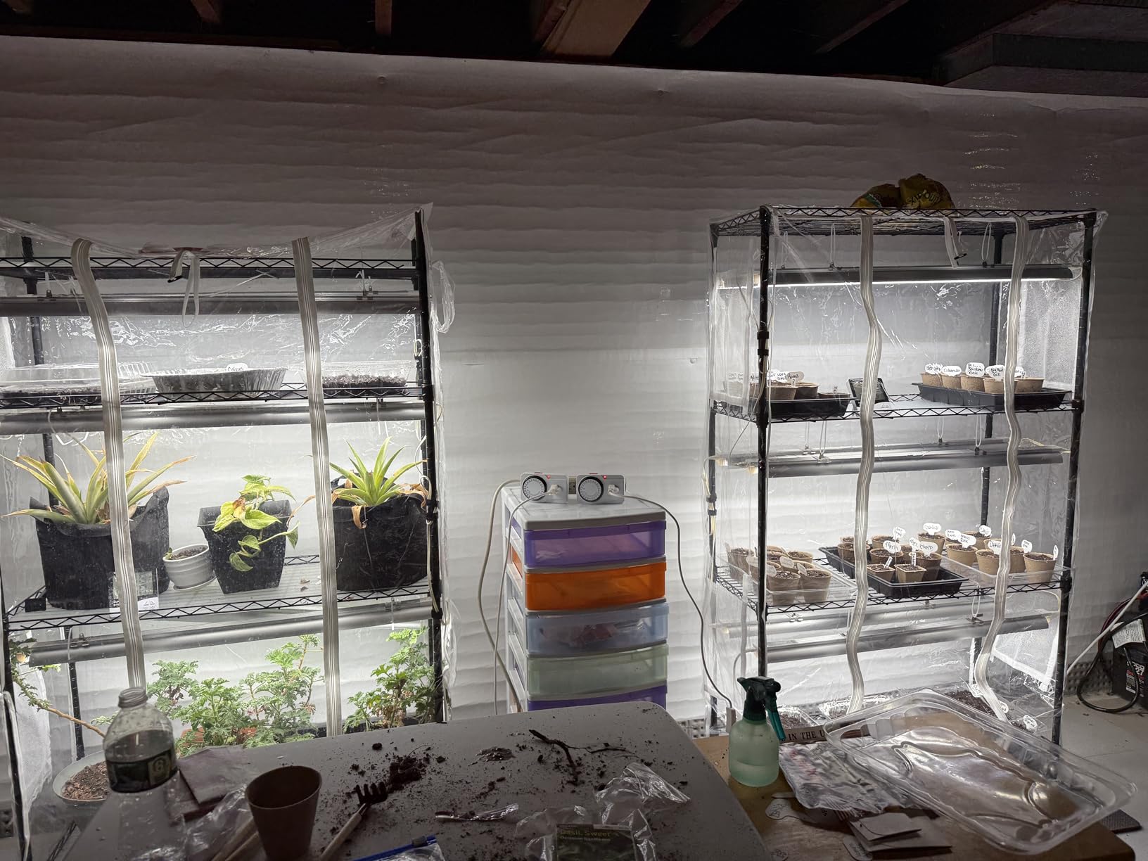 Barrina CX5 Plant Stand with Grow Lights for Indoor Plants, 4-Tier Plant Shelf with T8 3FT 180W Full Spectrum Grow Light for Seed Starting, Succulent, Timer Socket, Greenhouse, 35.4