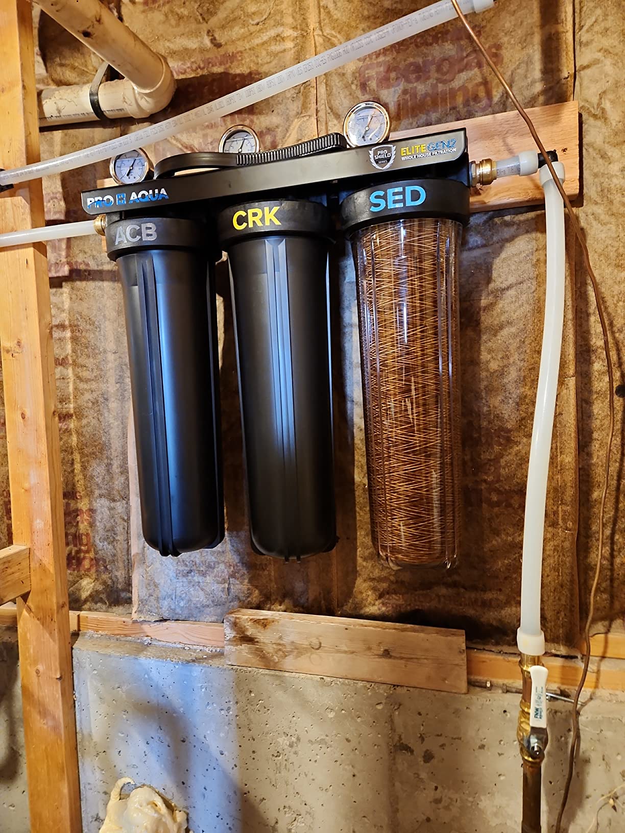 PRO+AQUA Elite 5-Stage Whole House Water Softener and Filter Bundle System for Well Water | Reduces Heavy Metals, Iron, Sulfur, Sediment, Chlorine, and More | Ideal for 3-4 Bathrooms (+ RO System) customer photo 1