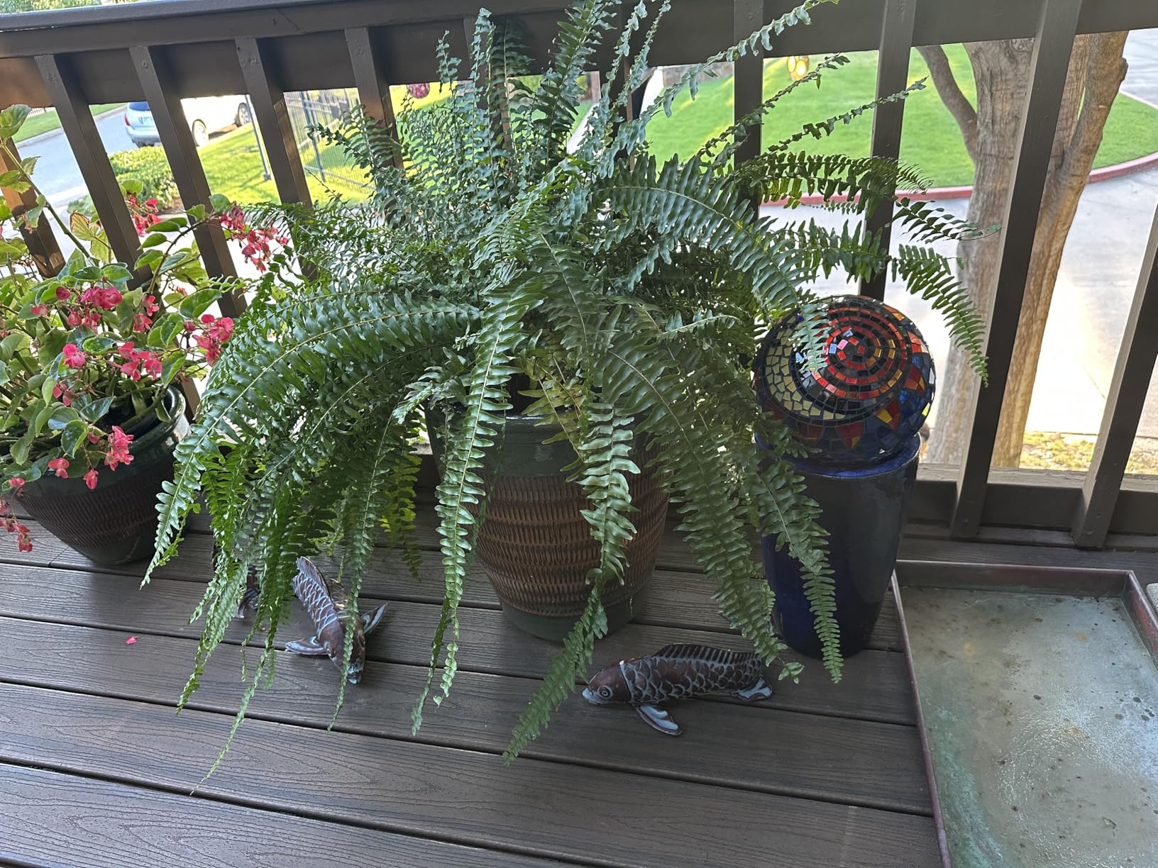 Garden Statues Koi Fish Decor for Outside, Antique Copper Garden Decor, Outdoor Koi Sculptures & Statues for Yard Patio Backyard Pond Decorations, Set of 2 customer photo 2