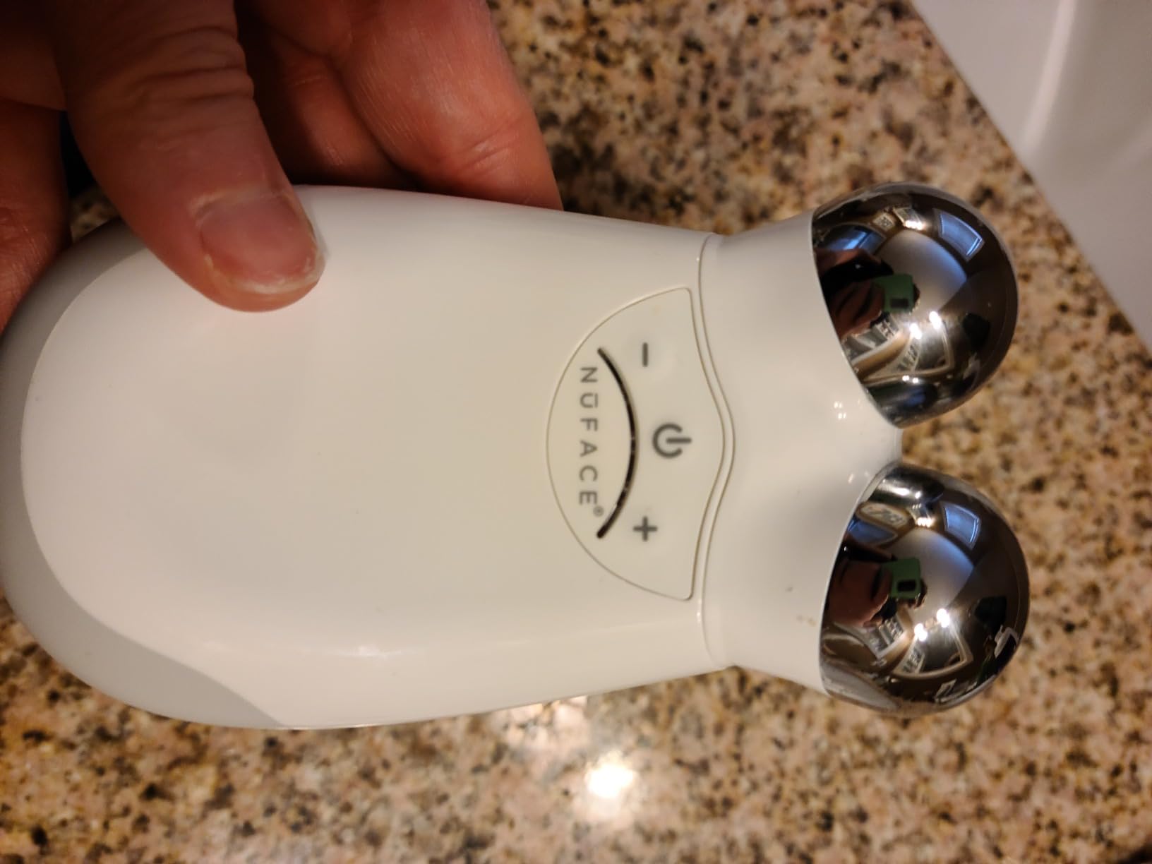 NuFACE Trinity+ Microcurrent Facial Device Kit - FDA Cleared Face Sculpting & Neck Tightening Device to Contour Cheeks & Brows + Microcurrent Gel Activator & Silk Creme customer photo 2