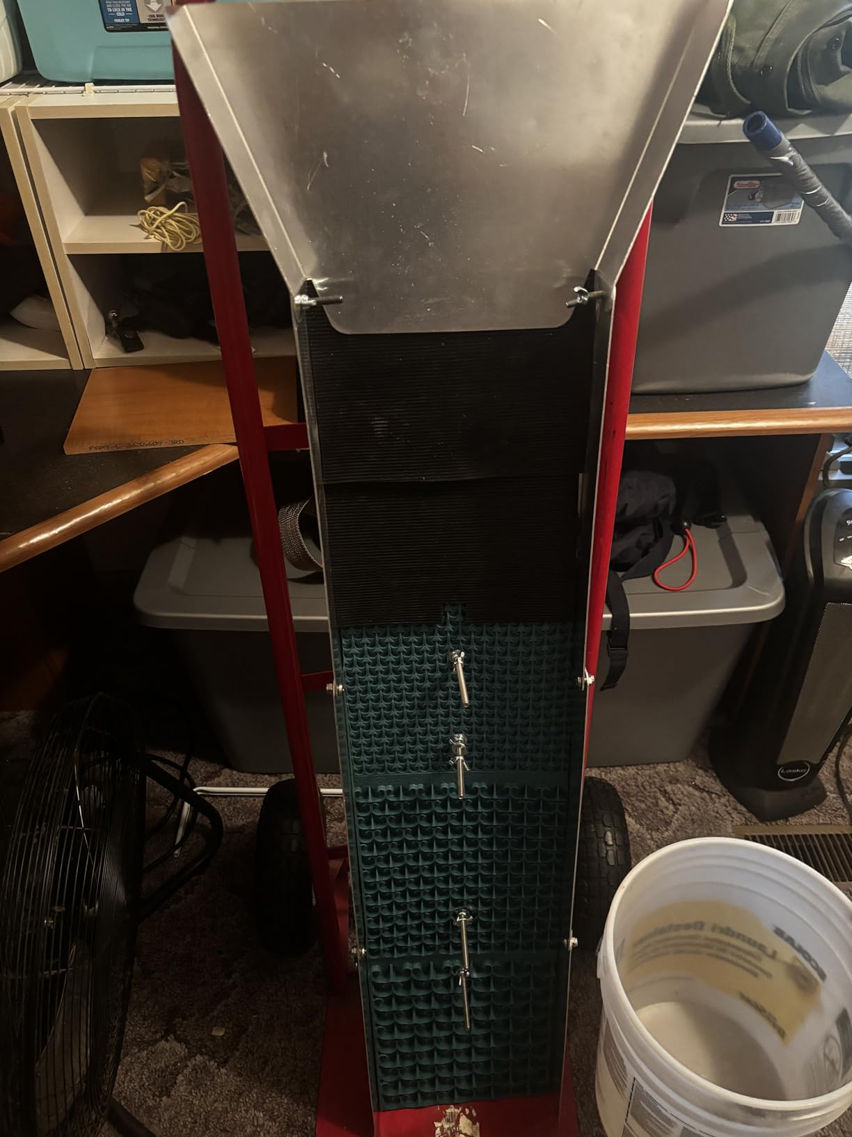 Sluice Box Rubber V Matting; Gold Sluice mat for fine Gold Recovery Set; Gold Prospecting Supplies; precut trimmable Size Selection, Black/Green Color, mini Rib/Micro Rib Pattern customer photo 1