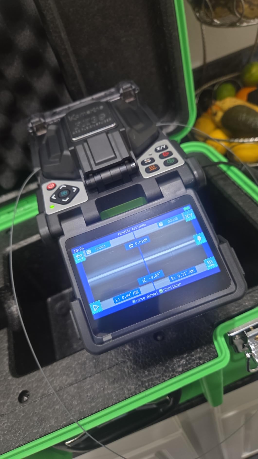 Komshine FX39 Fusion Splicer Fiber Optical 6s Fast Splicing, 6 Motors Touch Screen Core Alignment Fiber Splicer with 7800mAh Large Battery Capacity+5000 Electrodes Life+Power Meter -70~+10dB customer photo 1